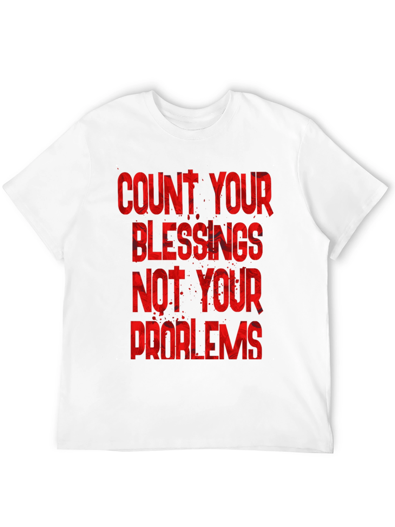 Count Your Blessings Graphic Tee - Motivational Black T-Shirt