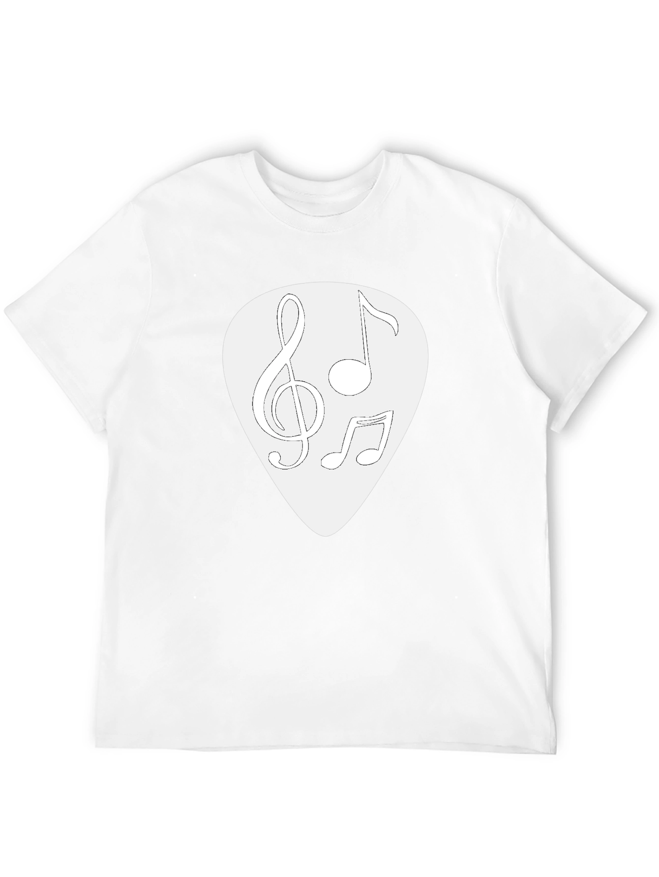 Musical Notes Guitar Pick Graphic T-Shirt