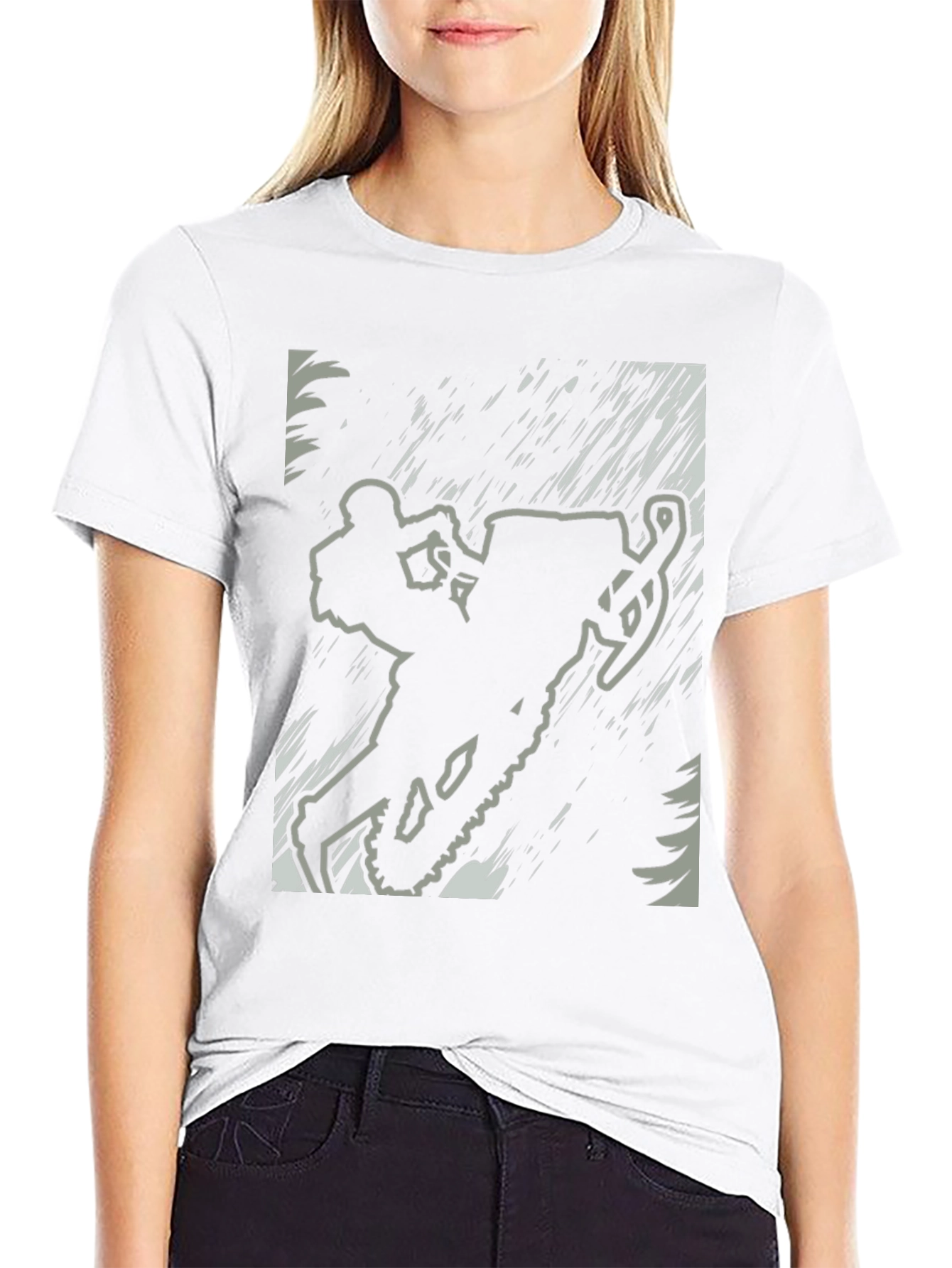 Snowmobile Rider Graphic Tee - Black