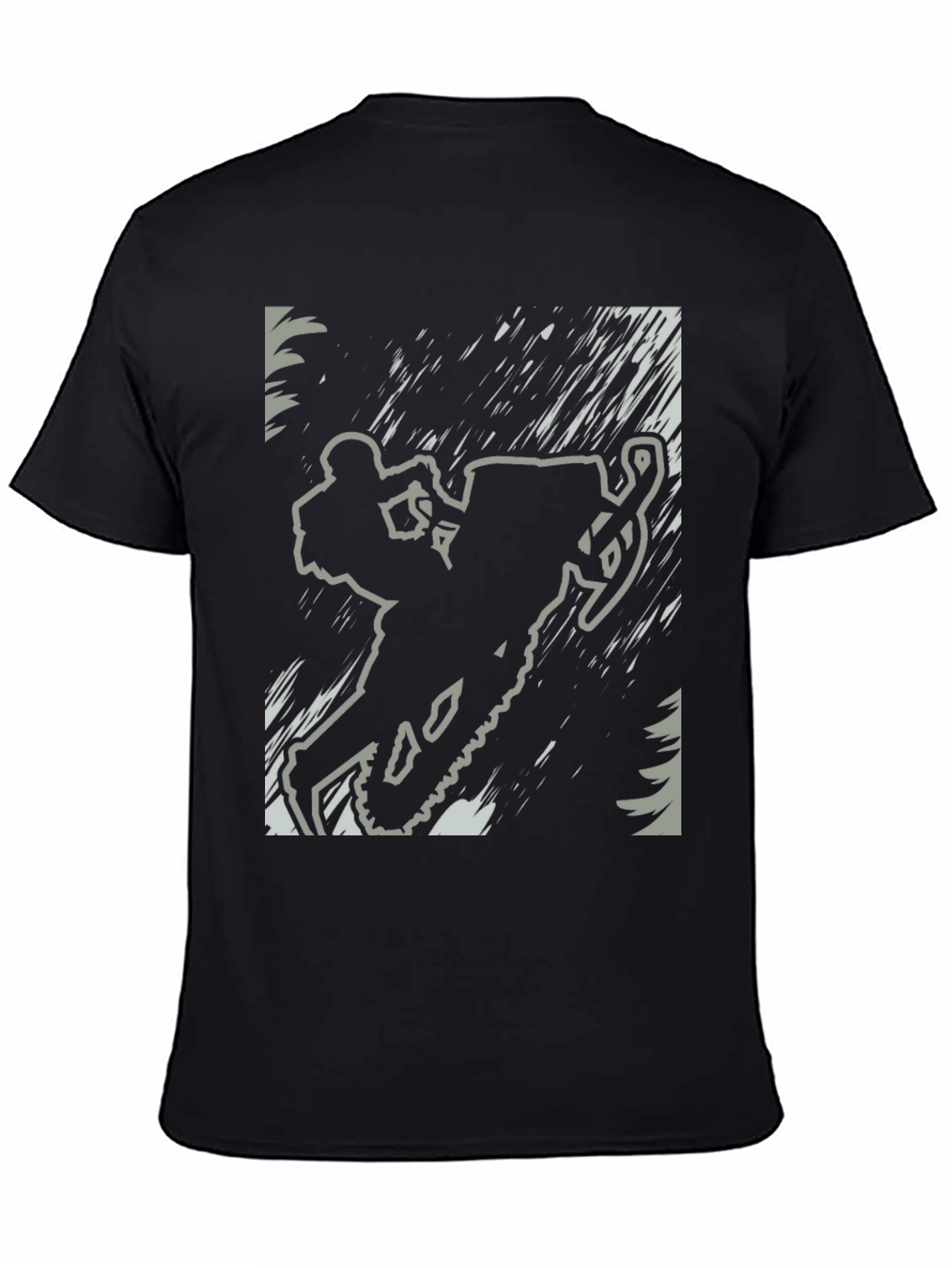 Snowmobile Rider Graphic Tee - Black