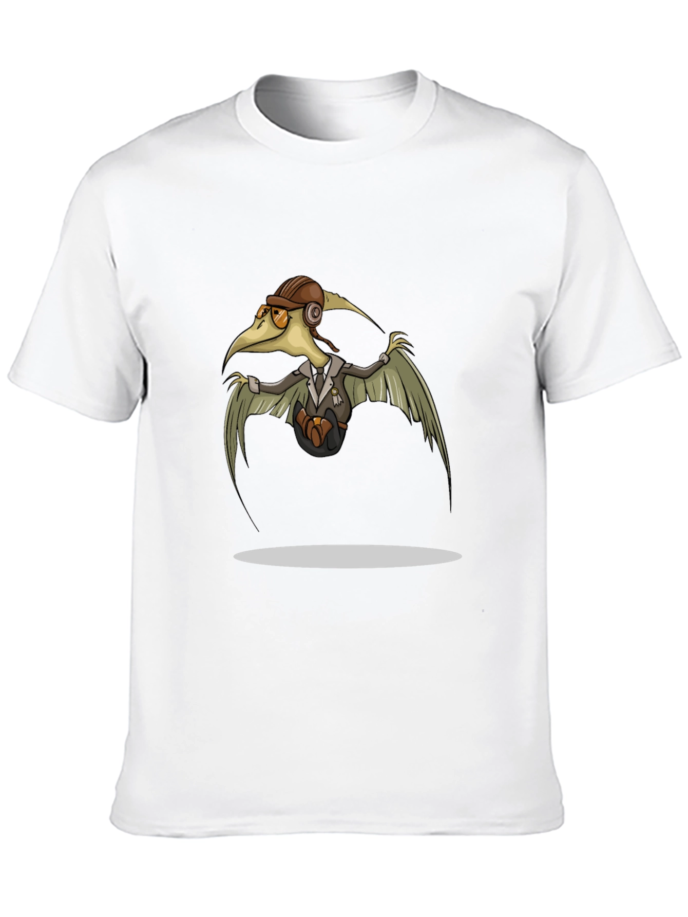 Steampunk Pterodactyl Pilot T-Shirt - Black