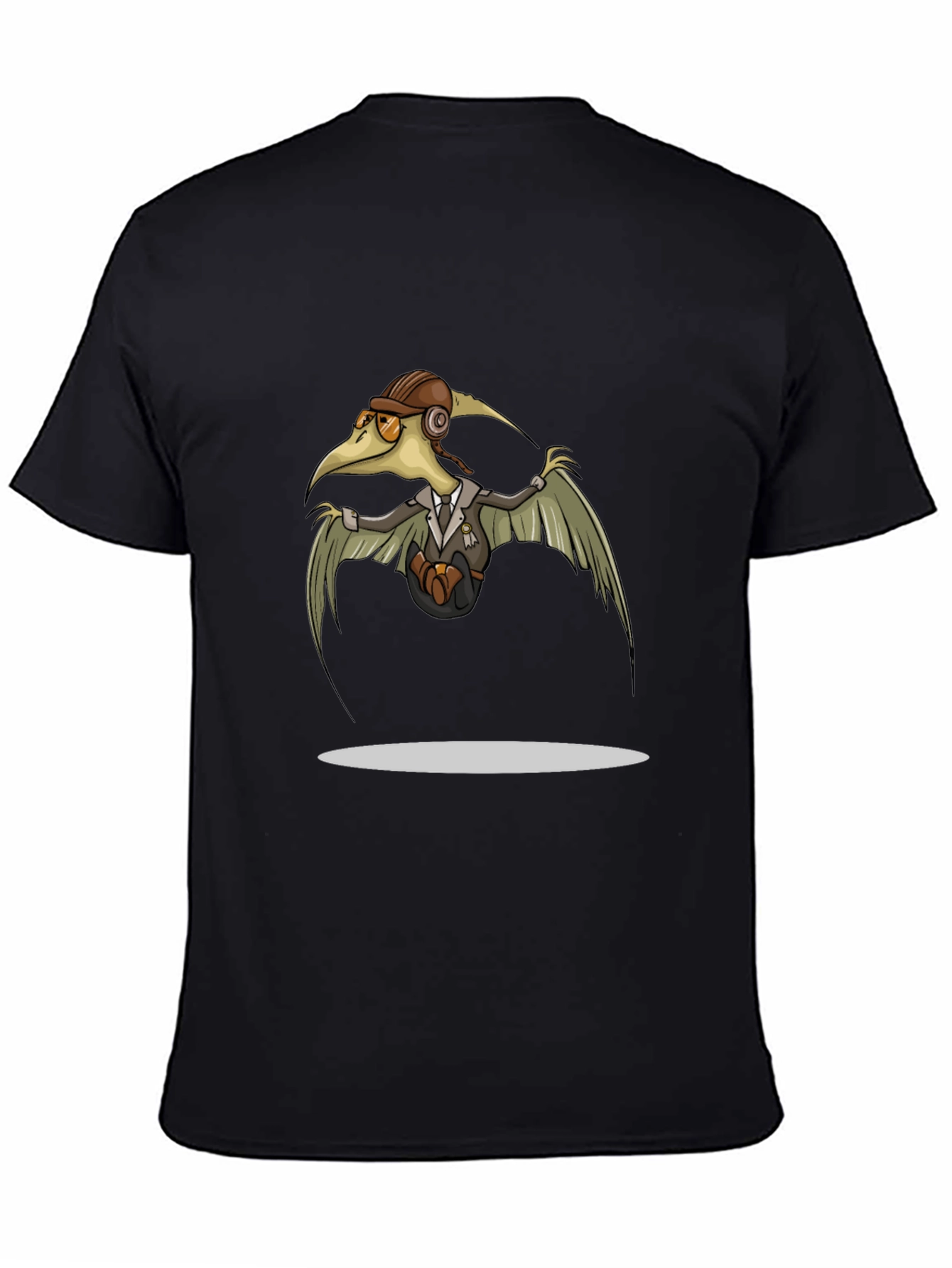 Steampunk Pterodactyl Pilot T-Shirt - Black