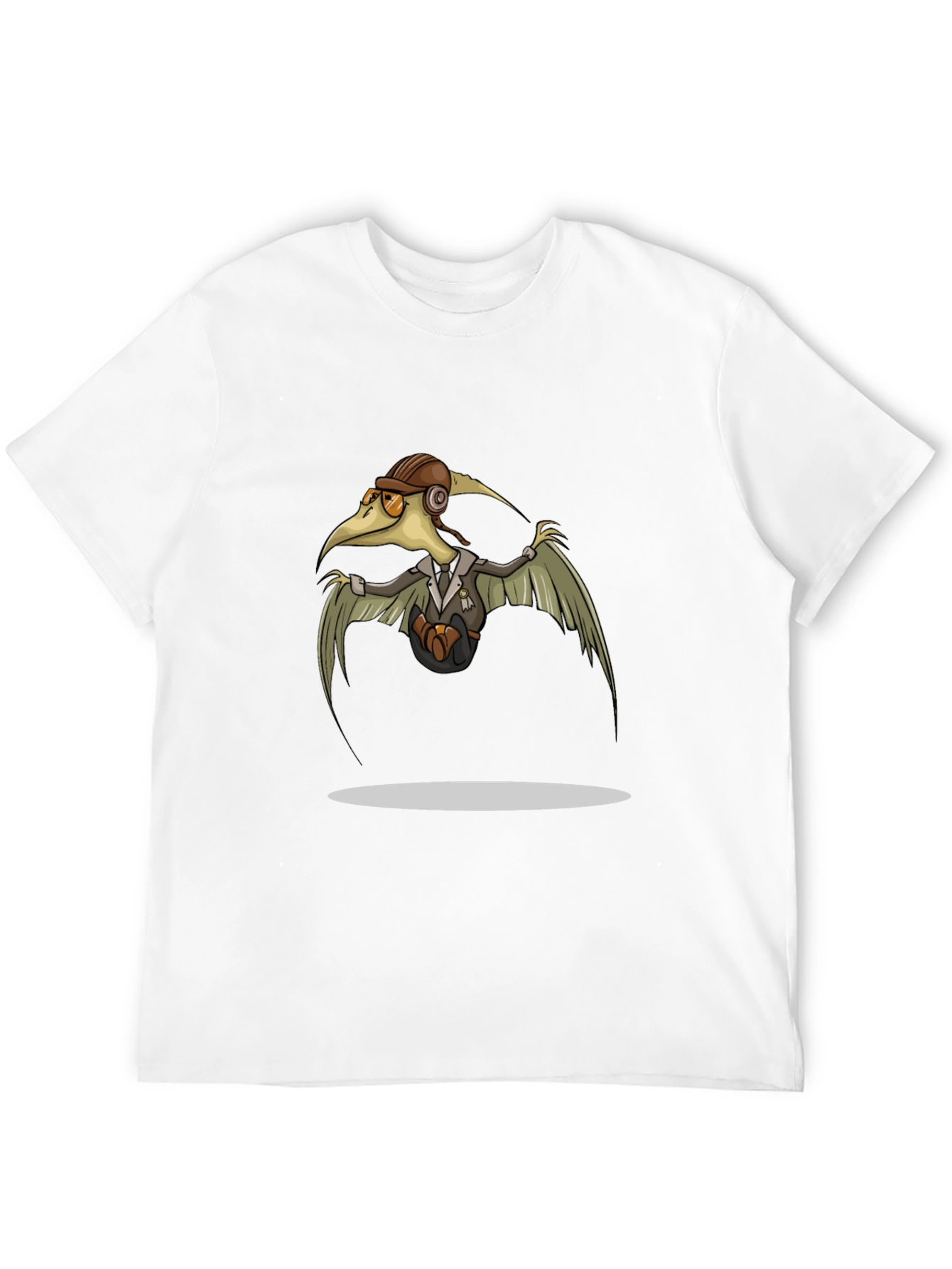 Steampunk Pterodactyl Pilot T-Shirt - Black