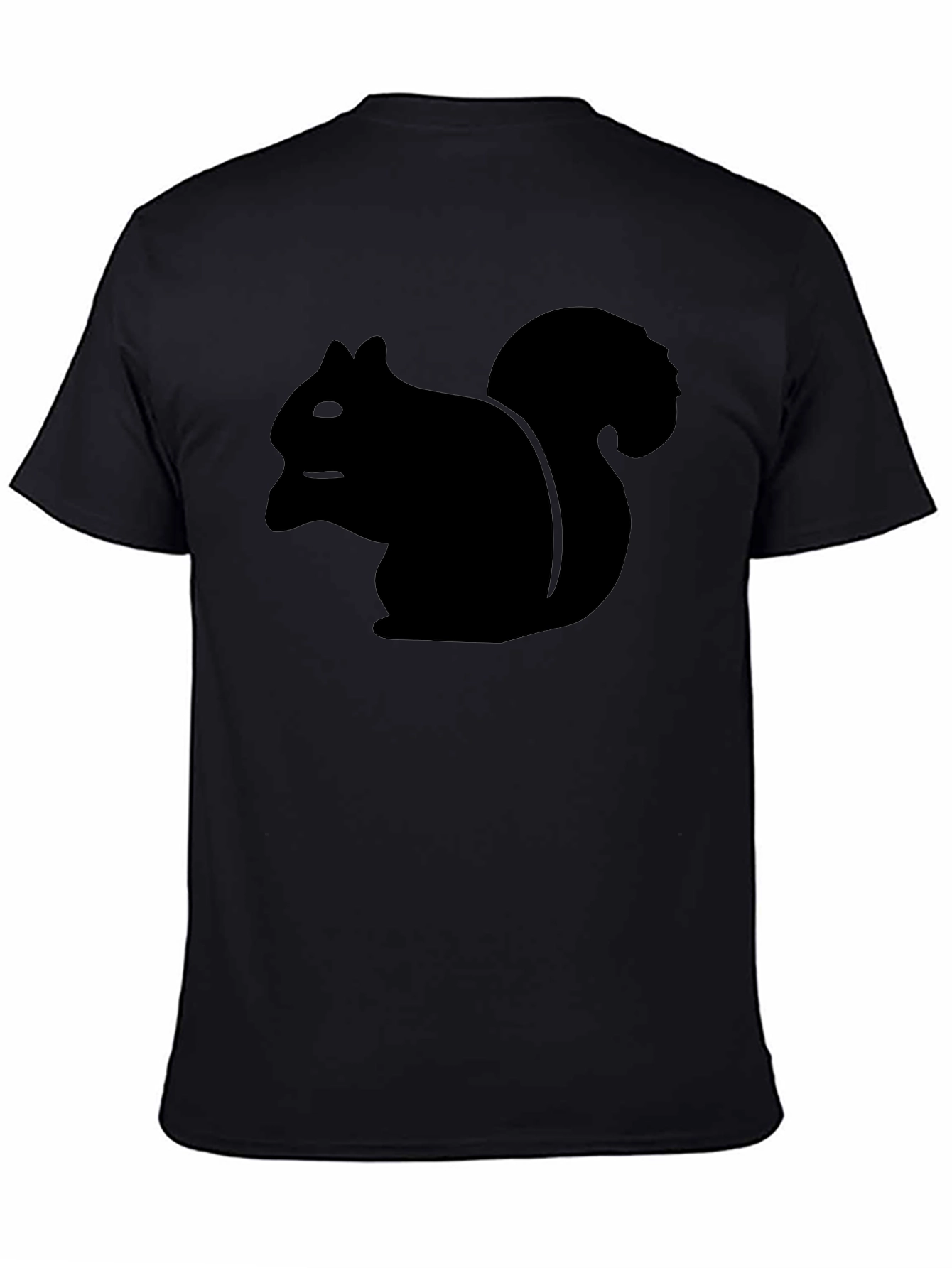 Squirrel Graphic Tee - Casual Black T-Shirt