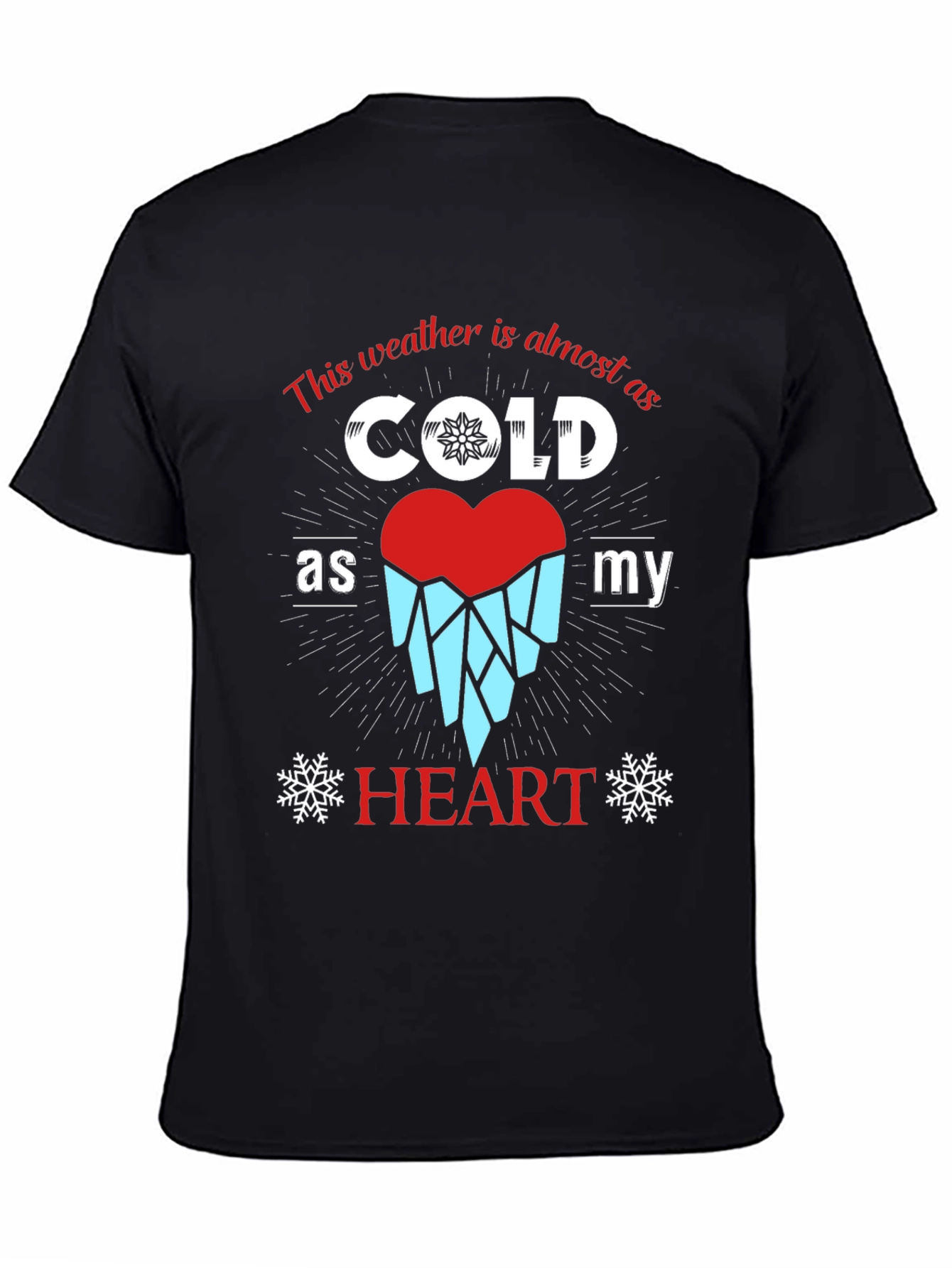 Cold Heart Graphic Tee - Unisex Holiday T-Shirt