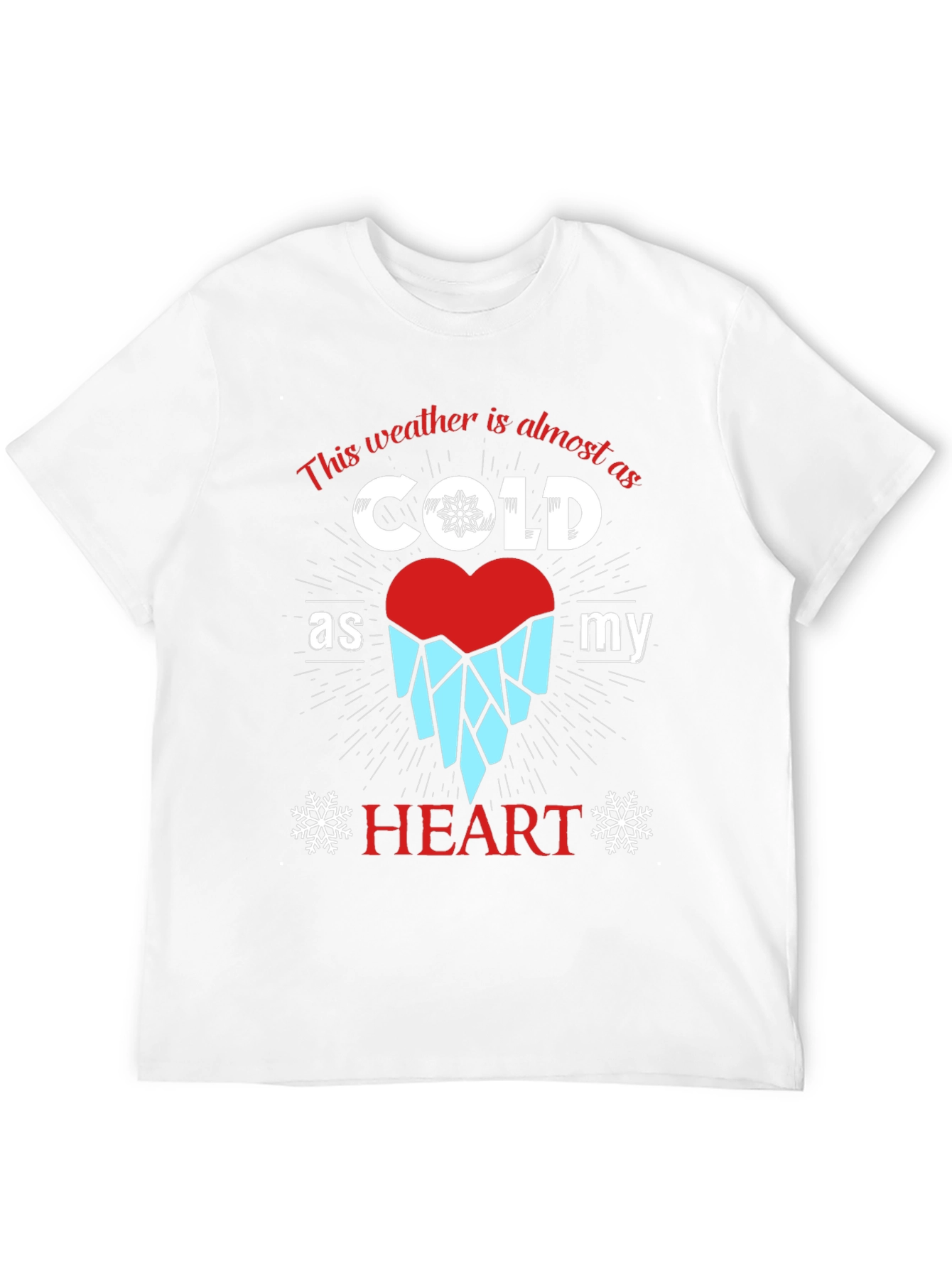 Cold Heart Graphic Tee - Unisex Holiday T-Shirt