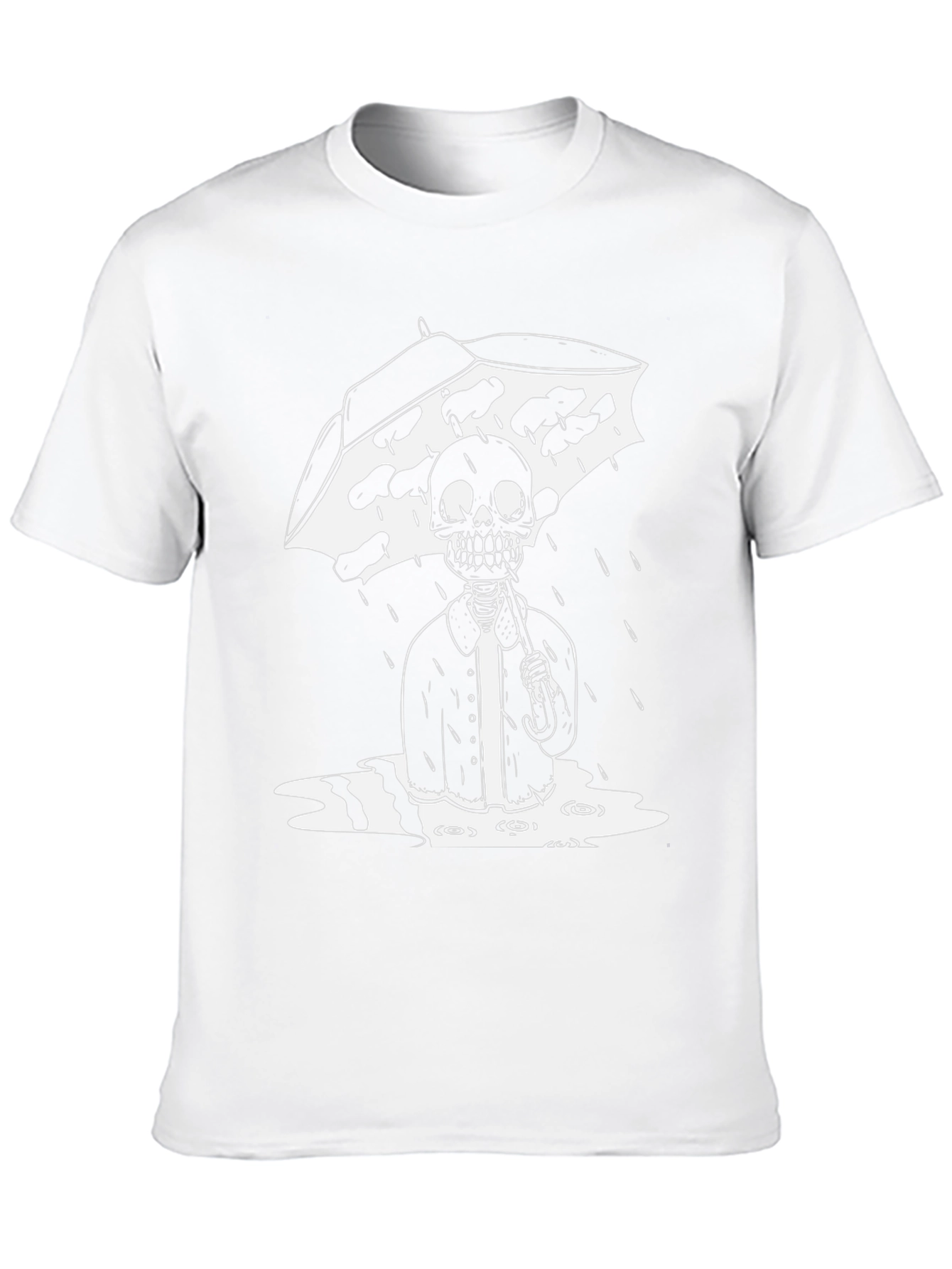 Skeleton Rain T-Shirt - Gothic Style