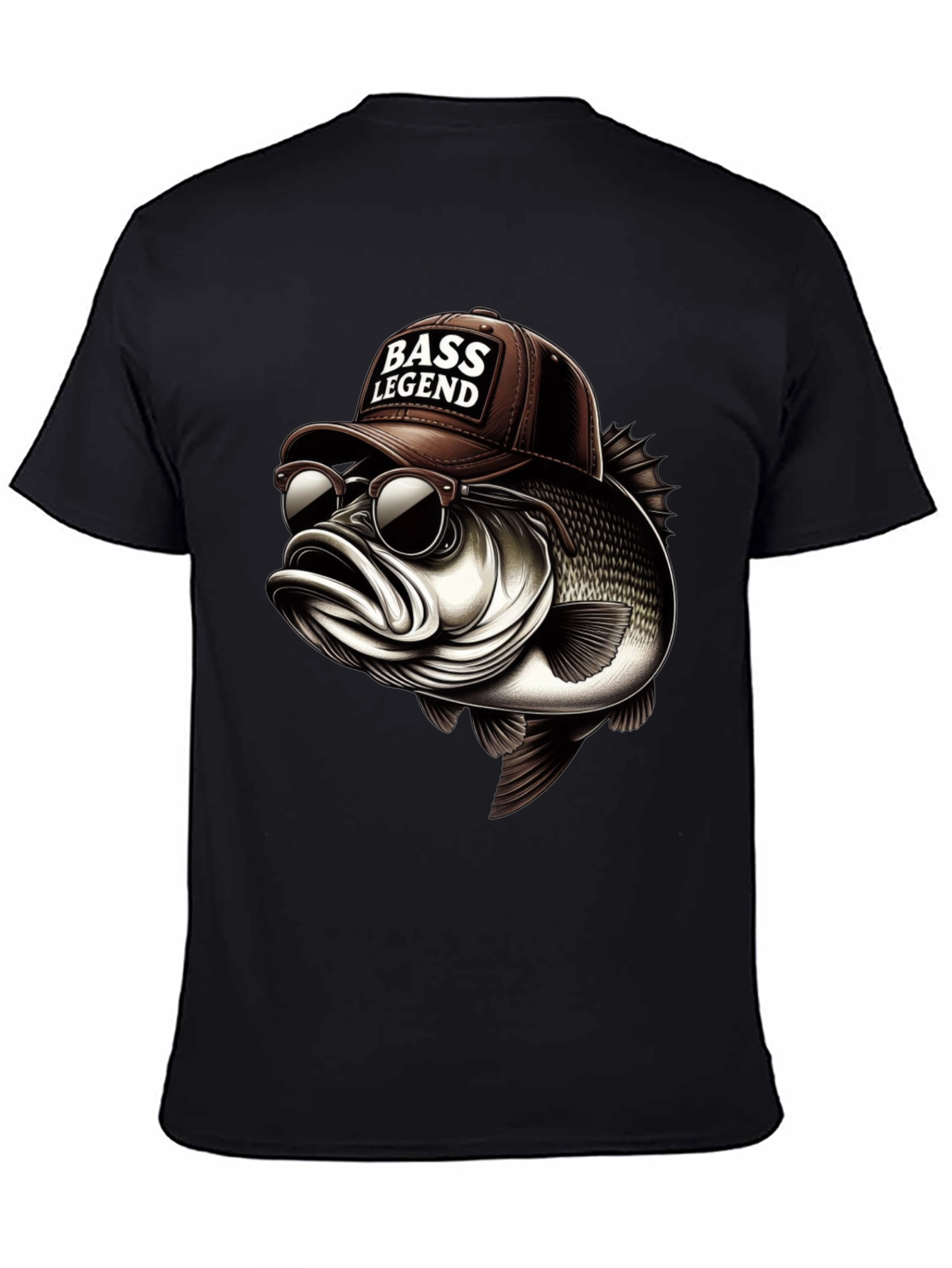 Bass Legend Graphic Tee - Cool Fishing Shirt