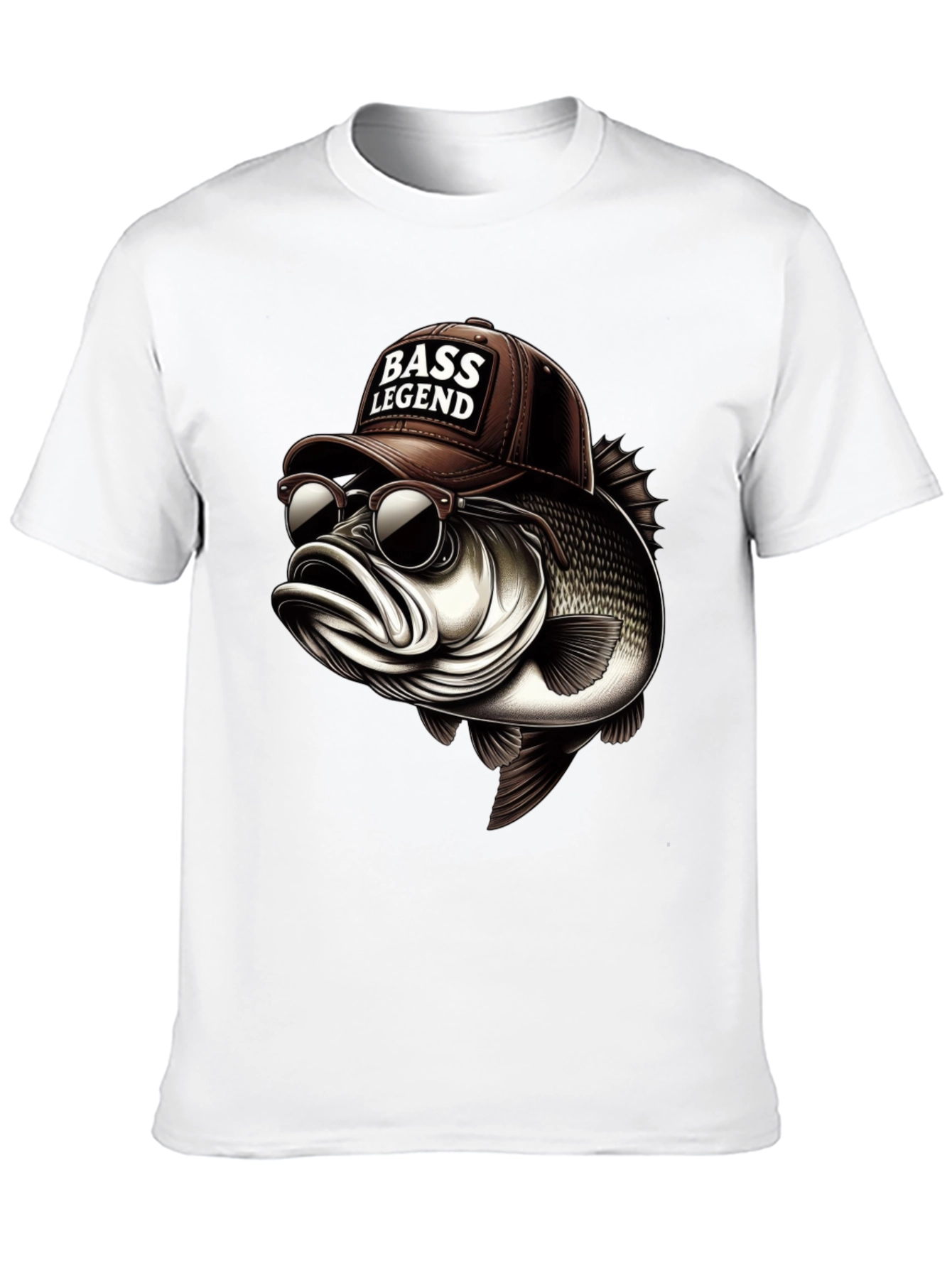 Bass Legend Graphic Tee - Cool Fishing Shirt