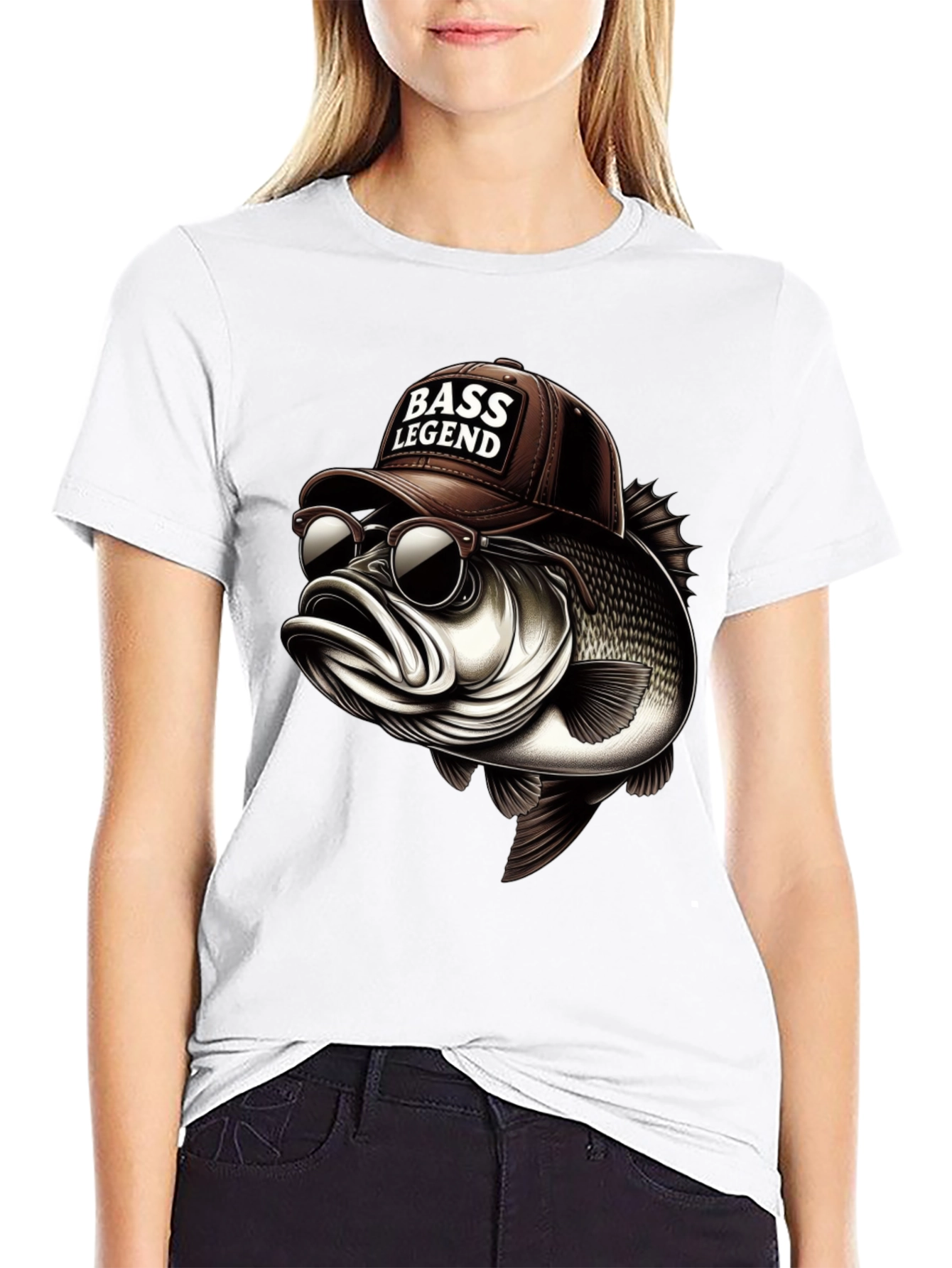 Bass Legend Graphic Tee - Cool Fishing Shirt