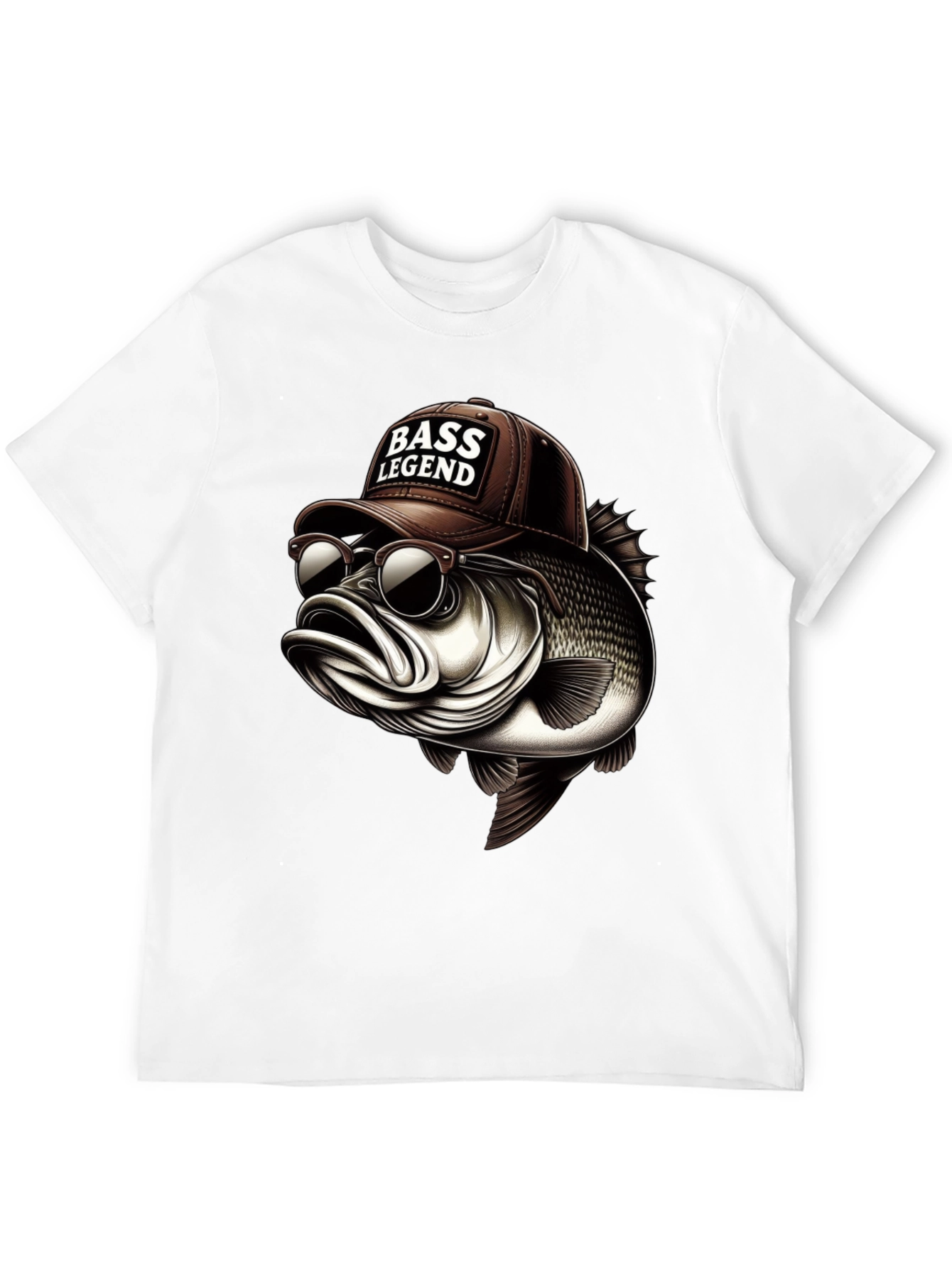 Bass Legend Graphic Tee - Cool Fishing Shirt