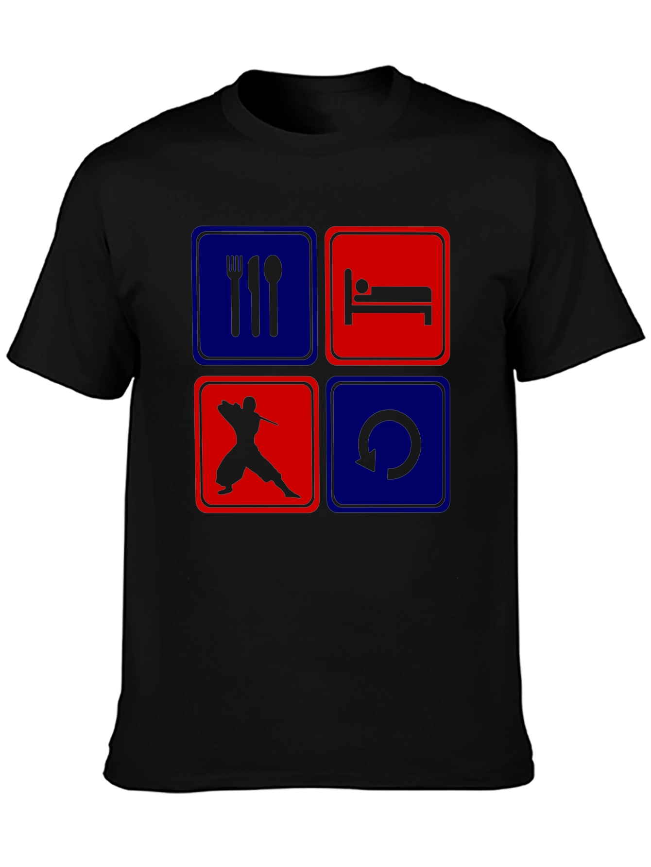 Eat Sleep Ninja Repeat T-Shirt Graphic Tee