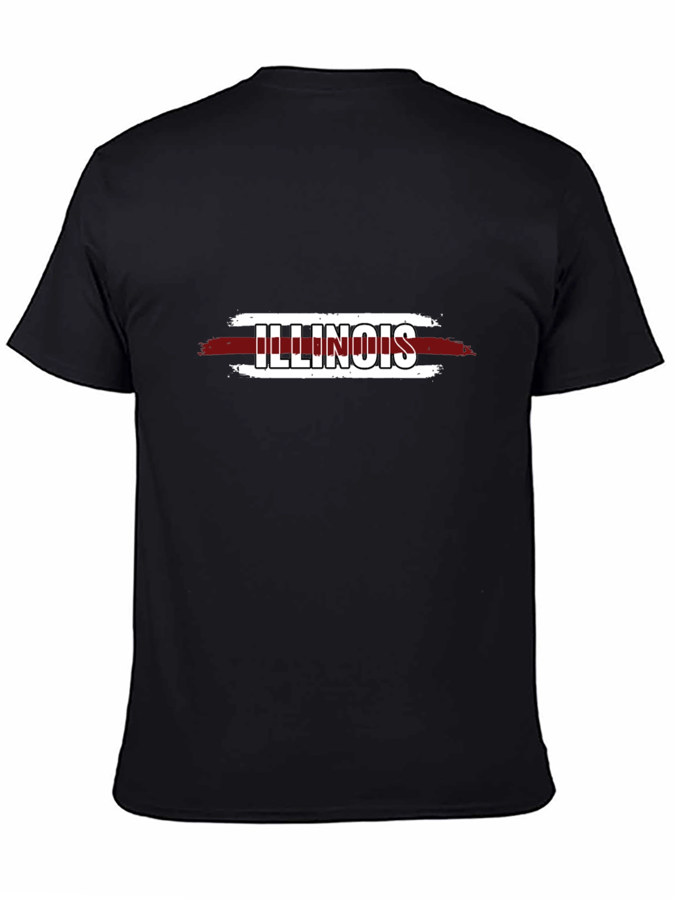 Illinois Graphic Tee - Black Cotton T-Shirt