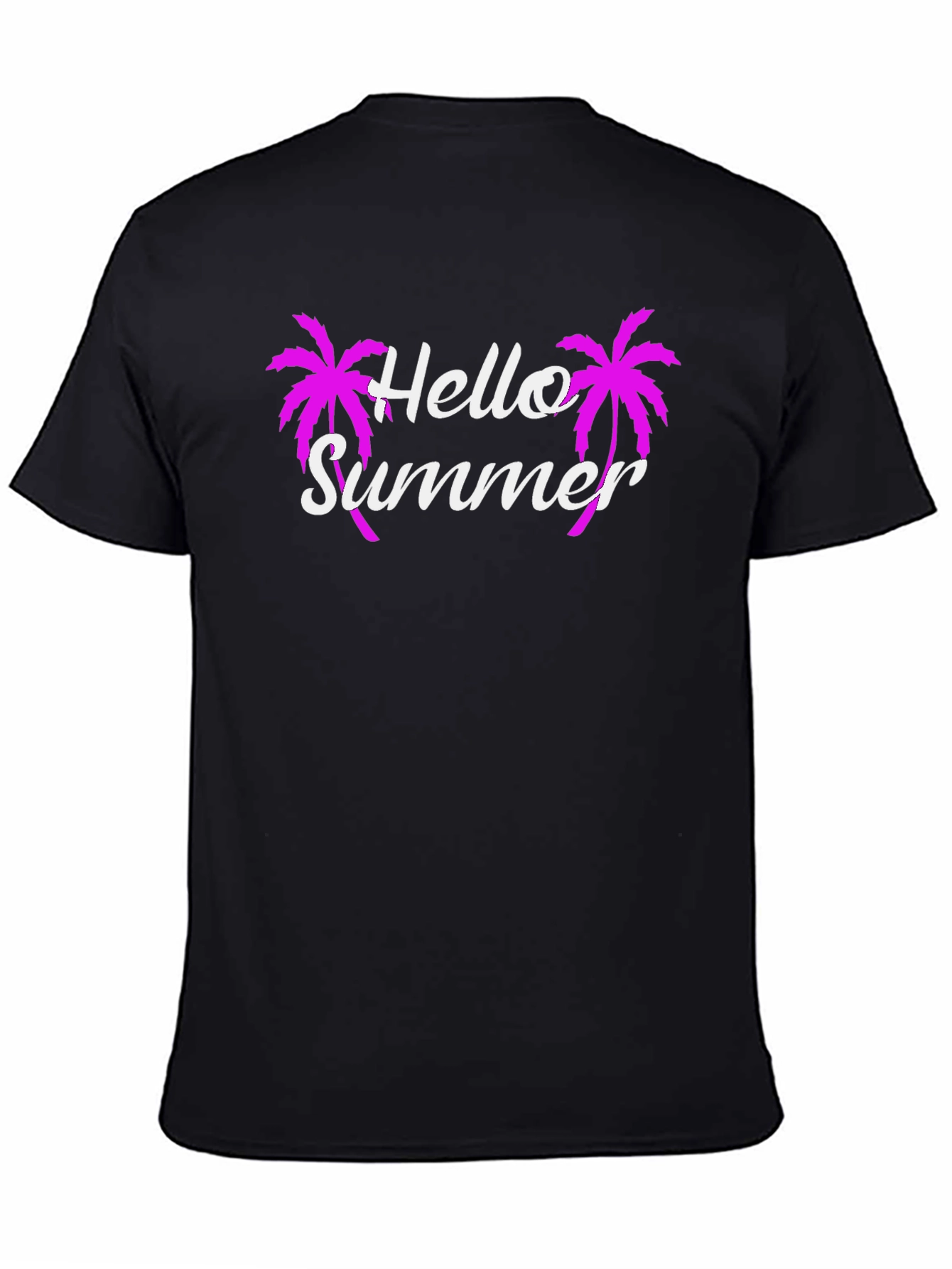 Hello Summer Palm Tree Graphic Tee