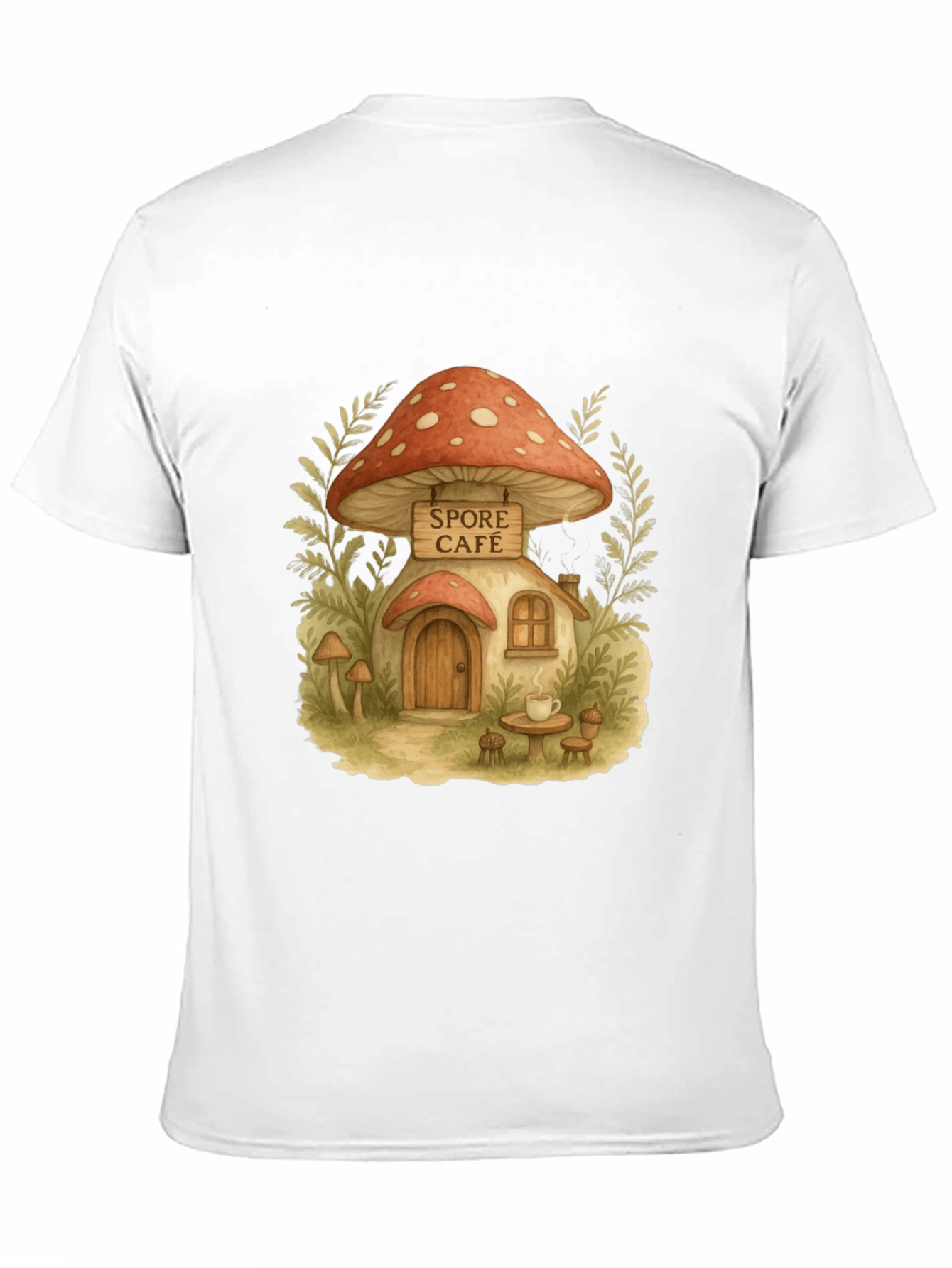 Spore Cafe Mushroom House Graphic Tee