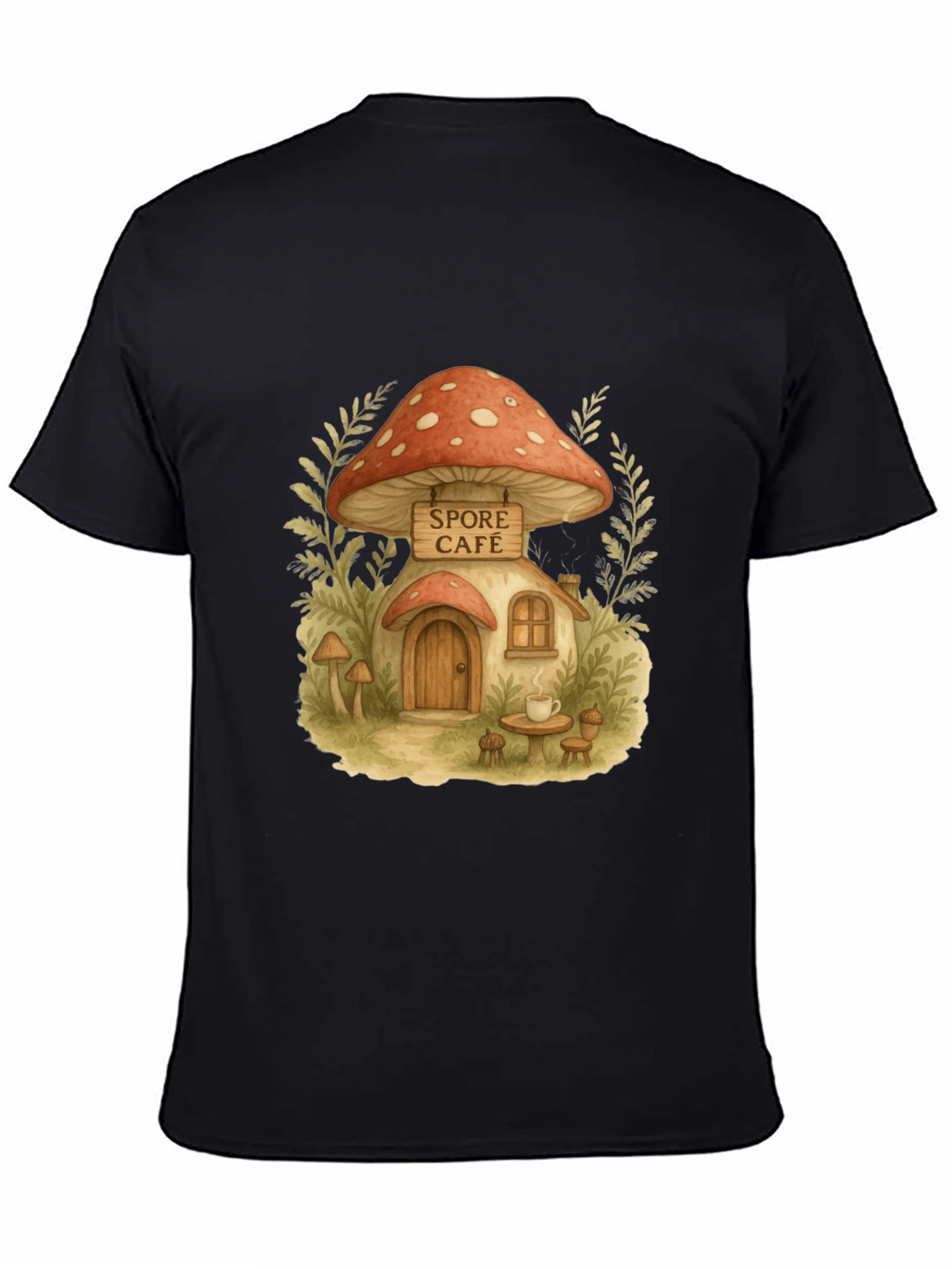 Spore Cafe Mushroom House Graphic Tee