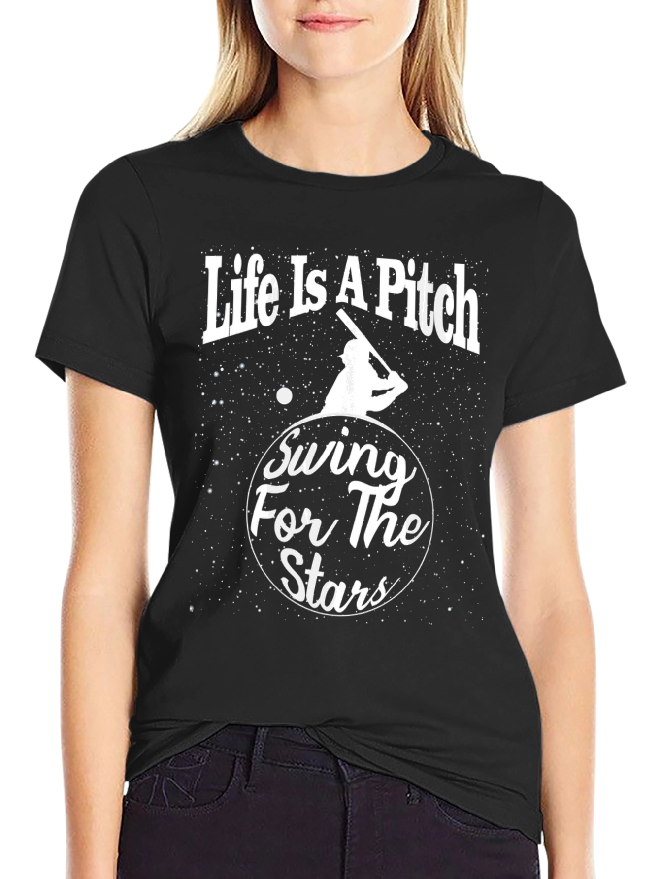Life Is a Pitch Graphic T-Shirt