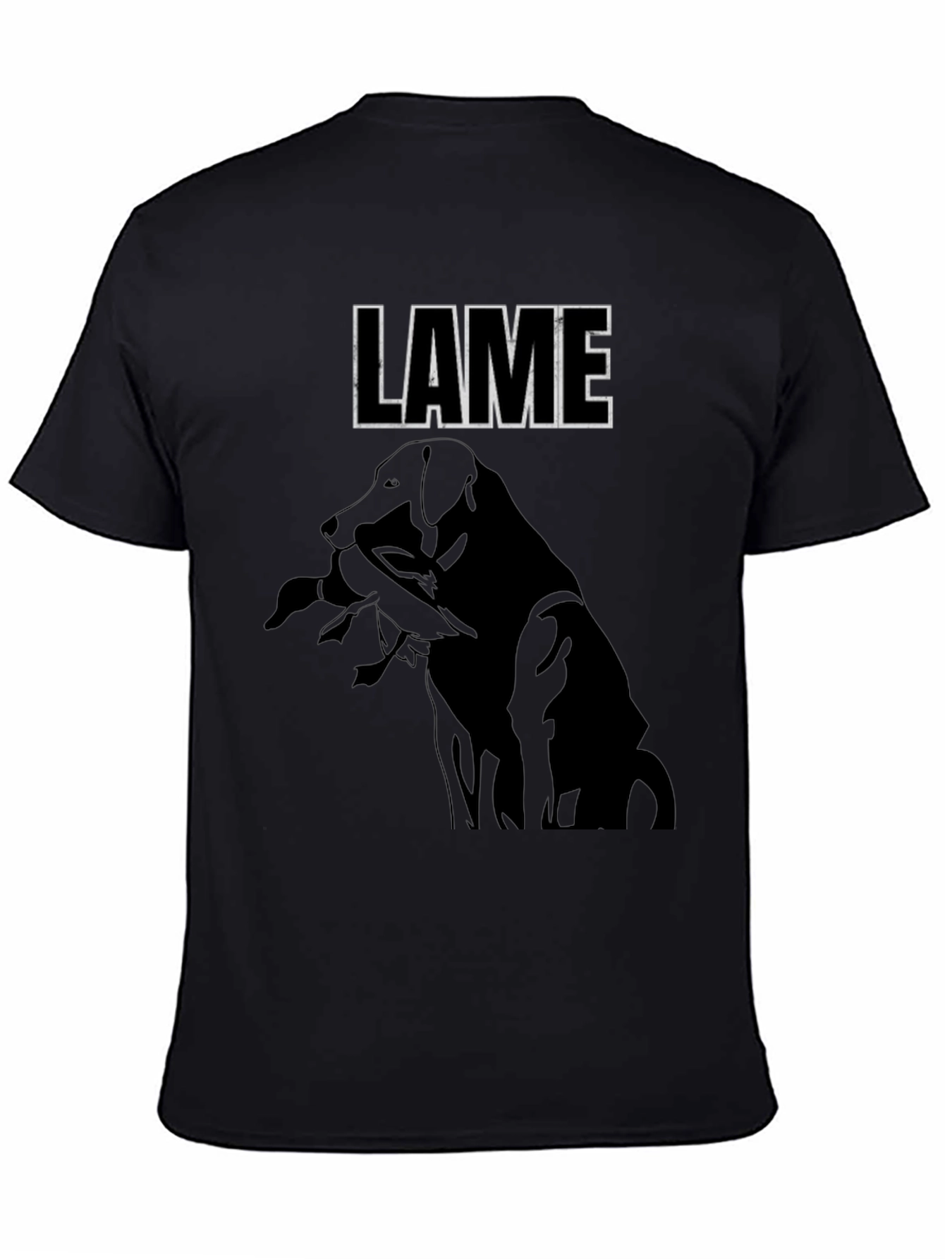 LAME Dog Graphic Black T-Shirt