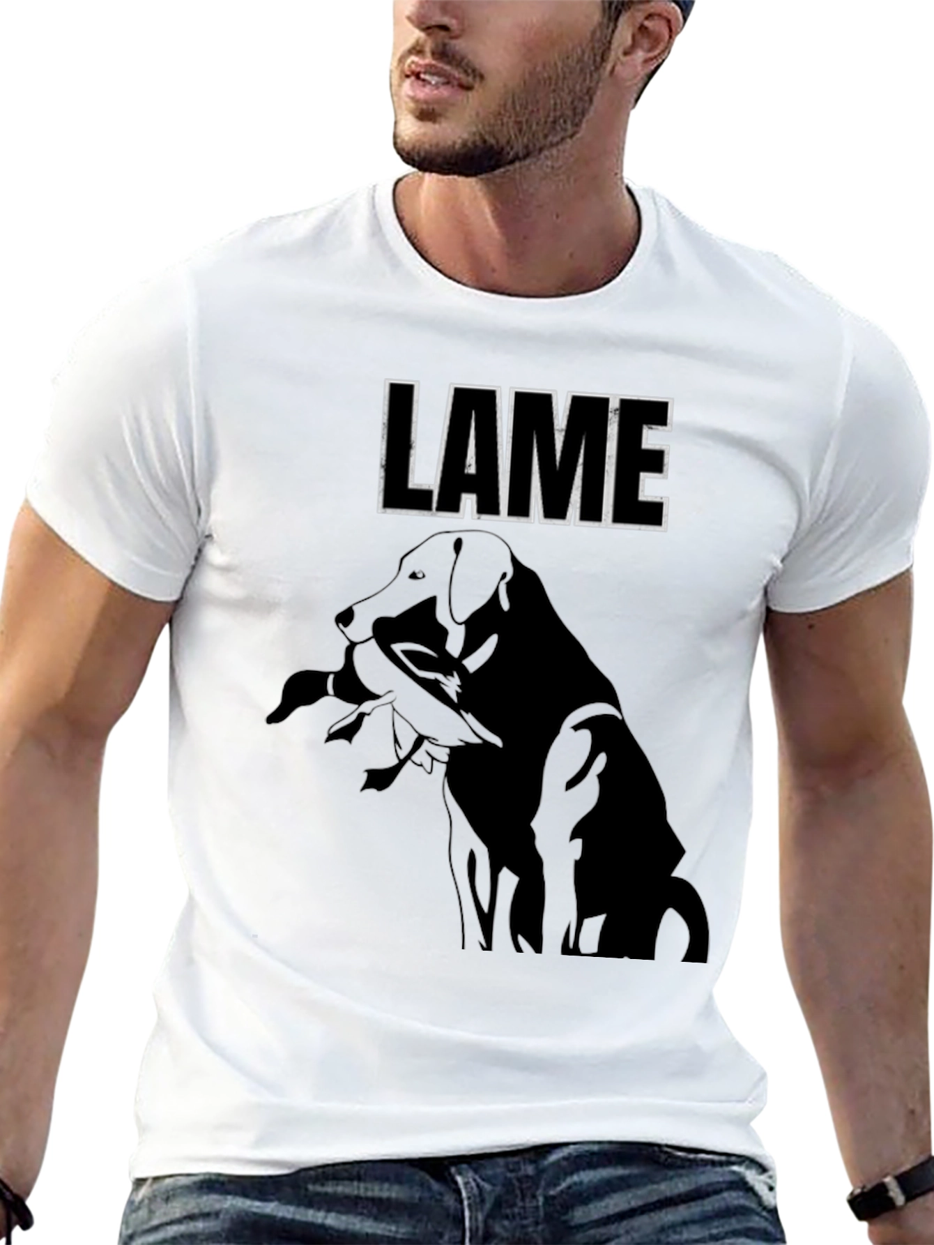 LAME Dog Graphic Black T-Shirt