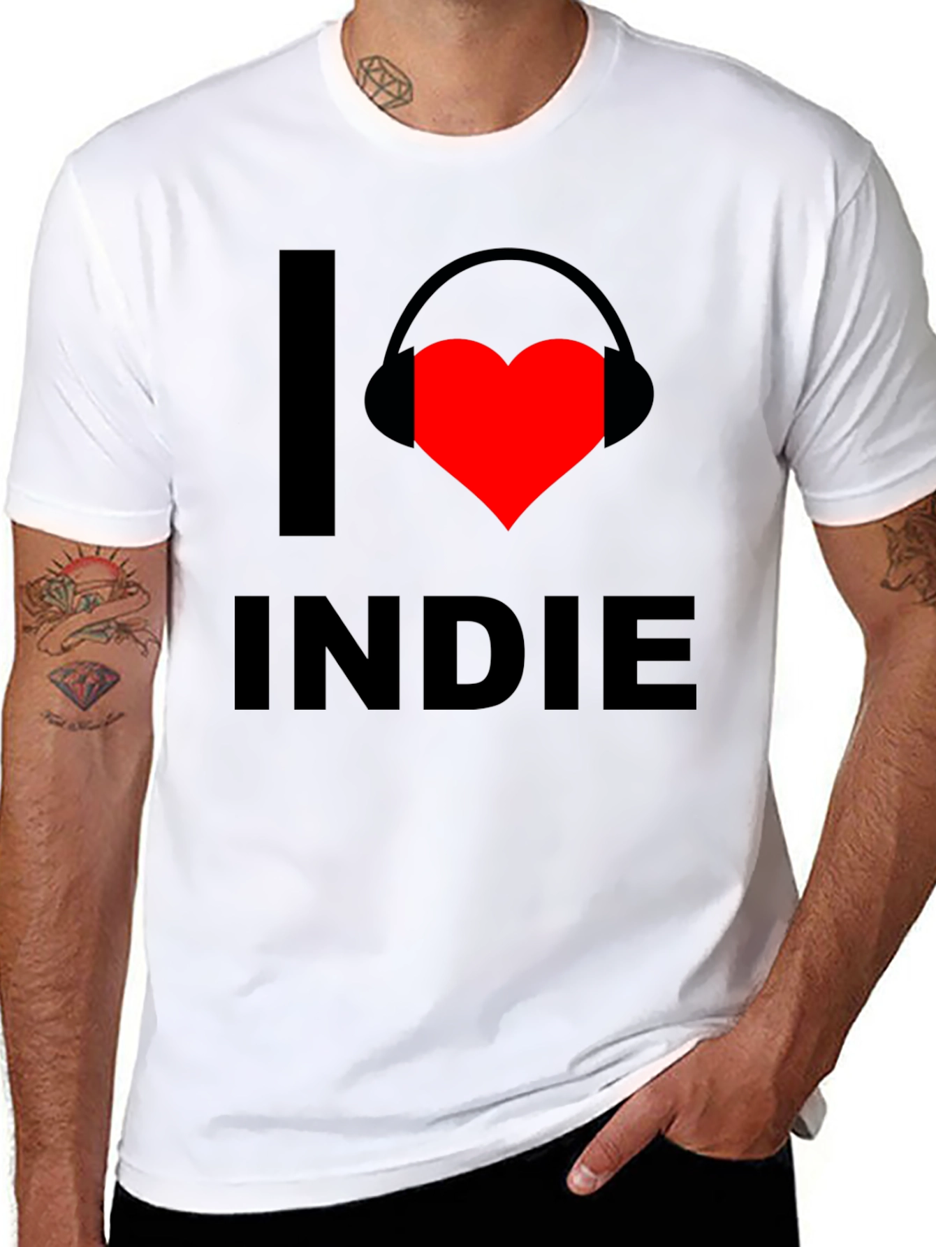 I Love Indie Music Graphic T-Shirt