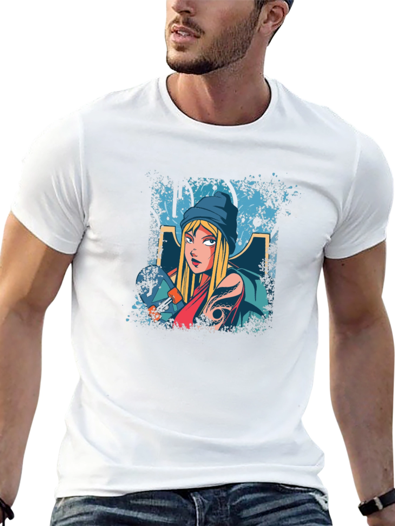 Skater Girl Graphic Tee - Cool & Casual