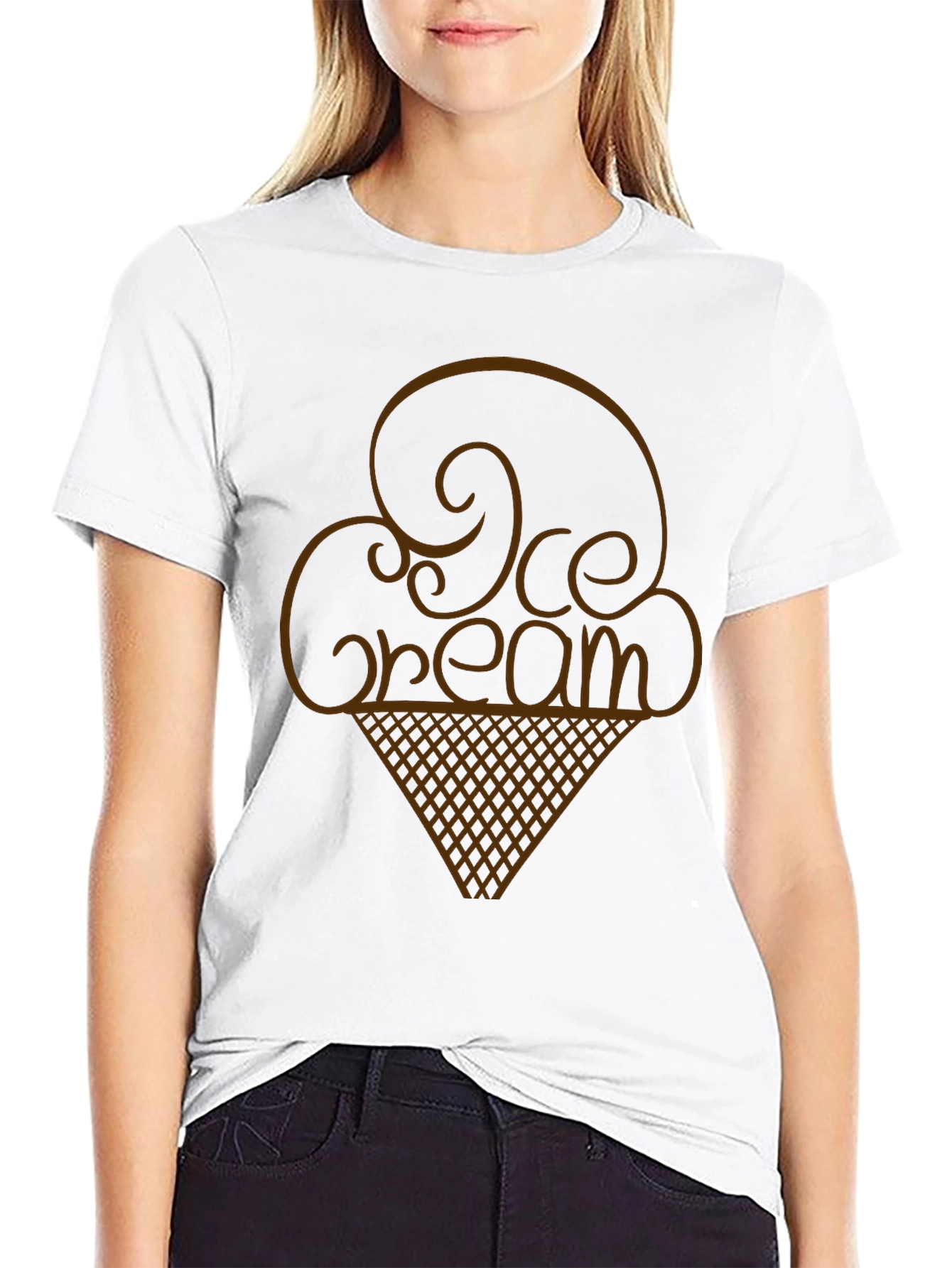 Ice Cream Graphic Tee - Soft Cotton Blend