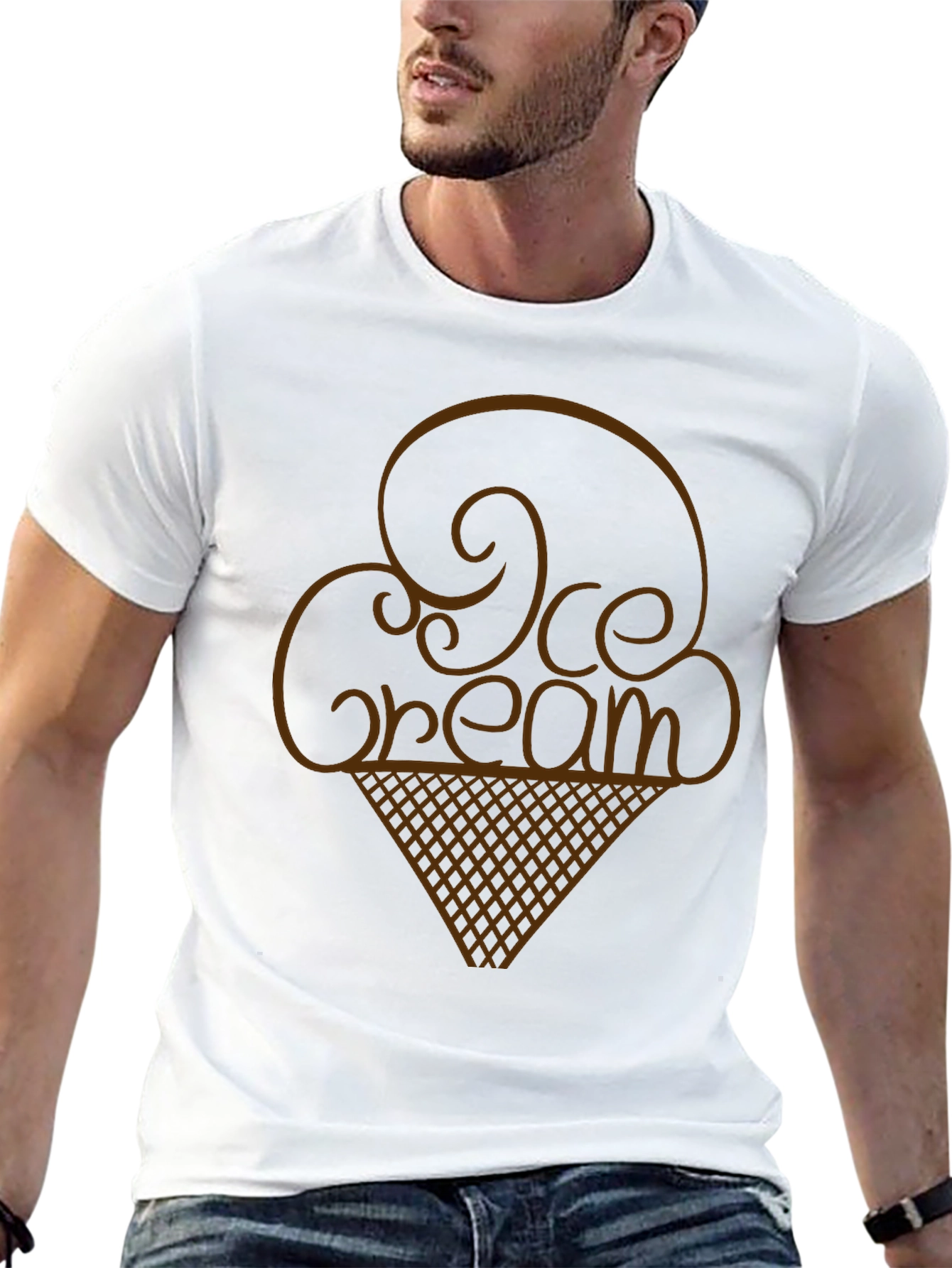 Ice Cream Graphic Tee - Soft Cotton Blend