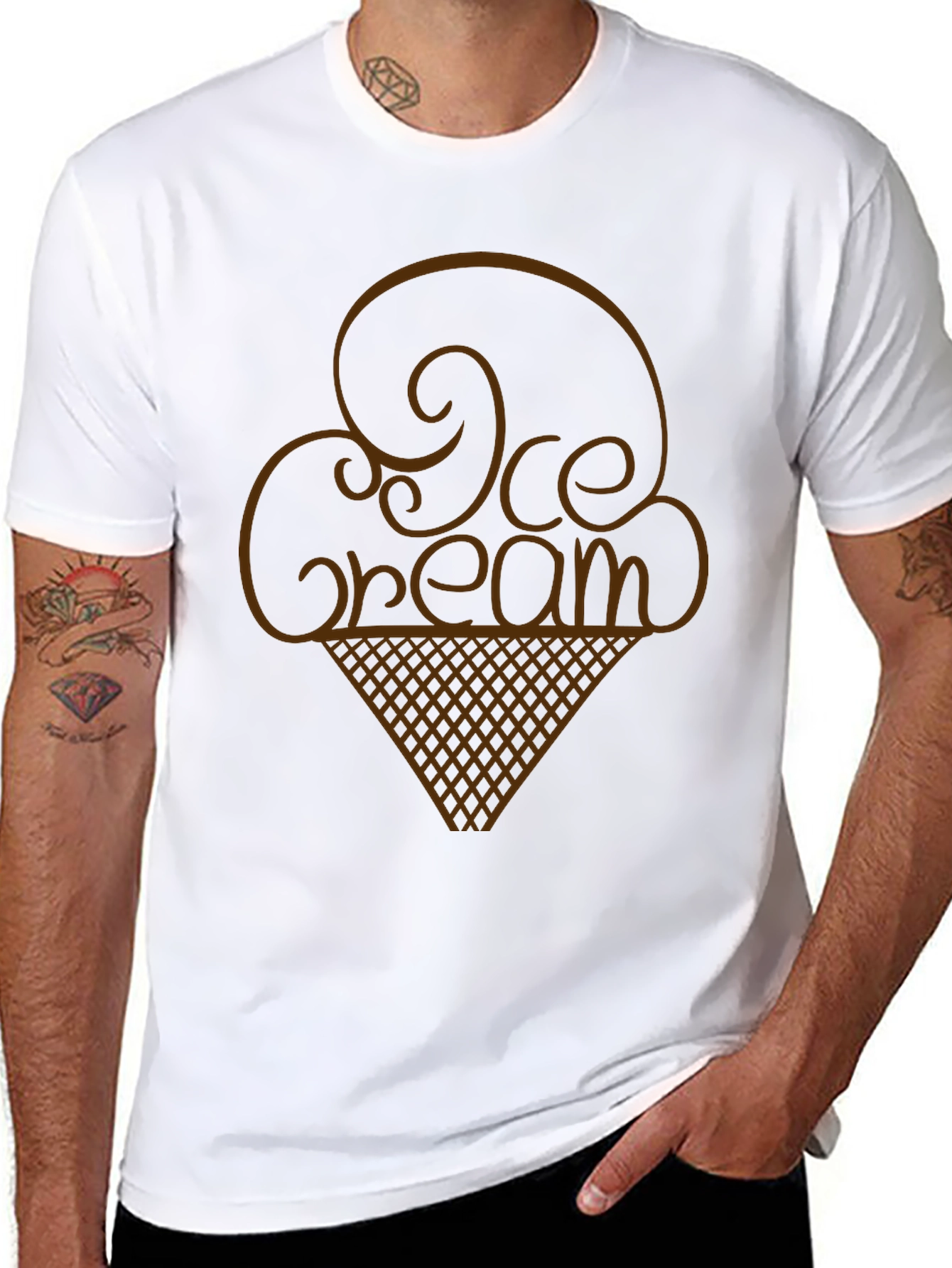 Ice Cream Graphic Tee - Soft Cotton Blend