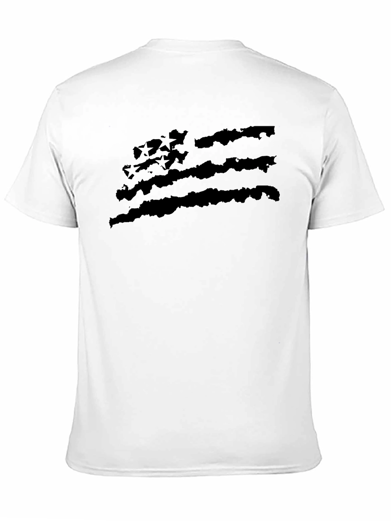 Distressed American Flag Black T-Shirt