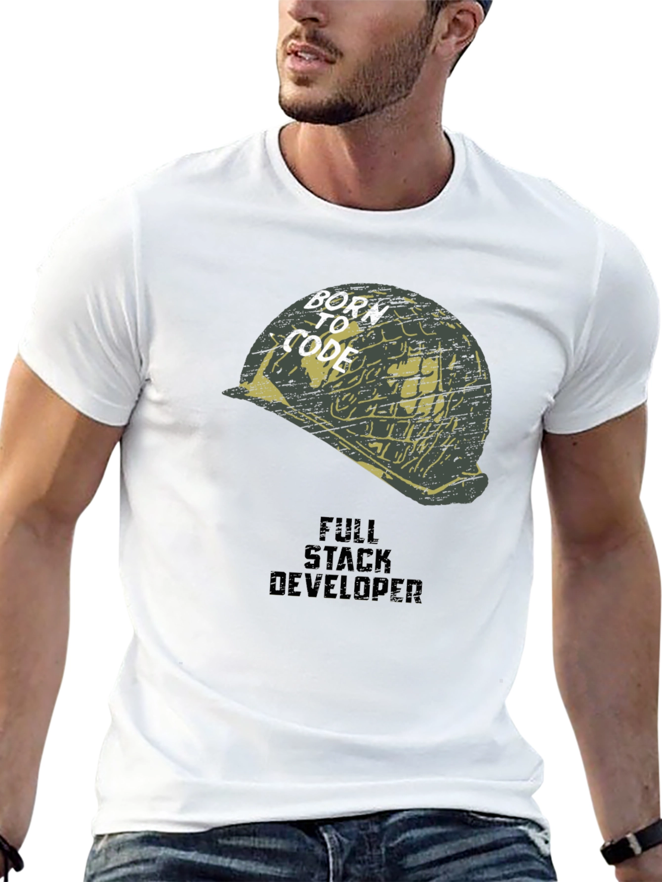 Born to Code Full Stack Developer Graphic T-Shirt