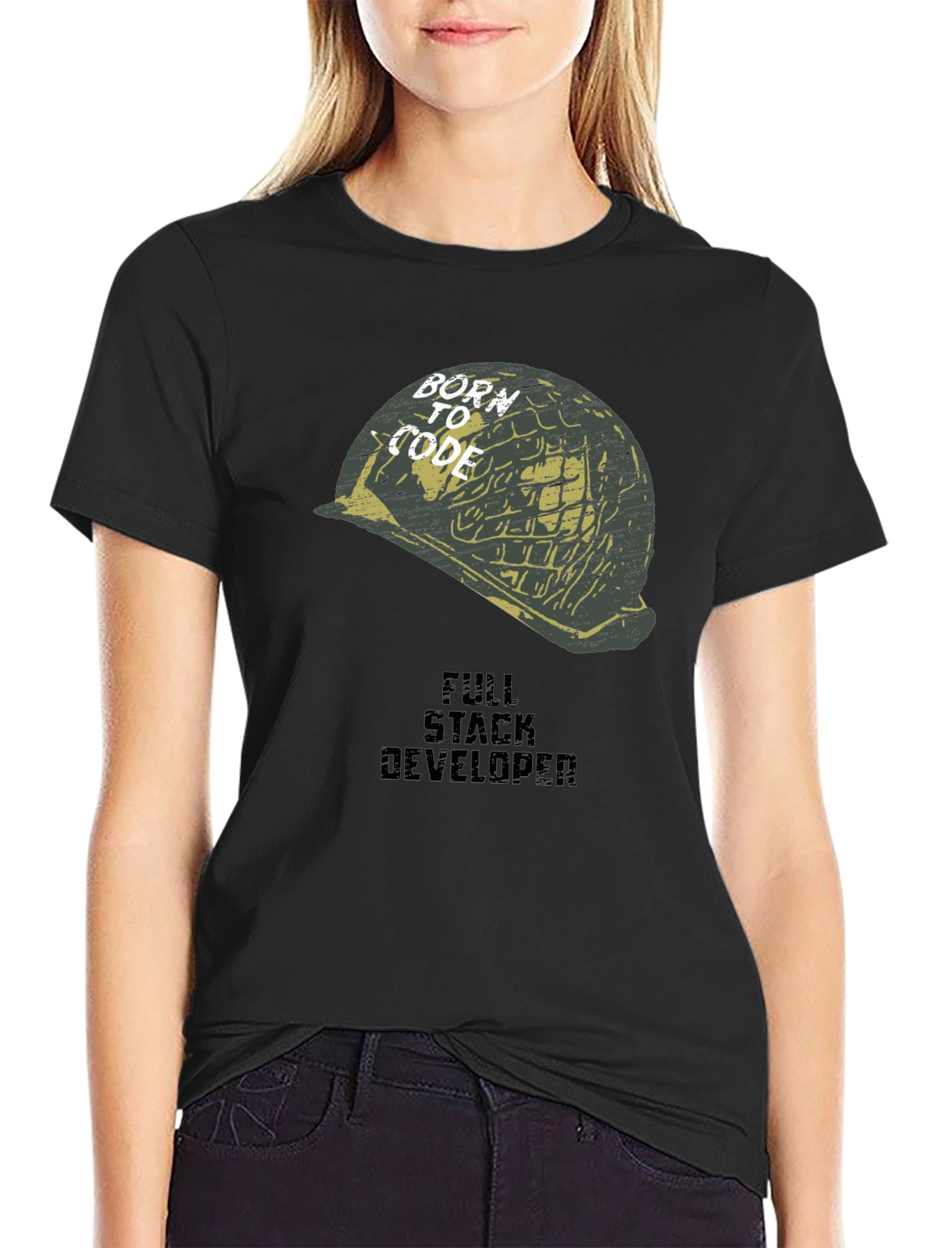 Born to Code Full Stack Developer Graphic T-Shirt