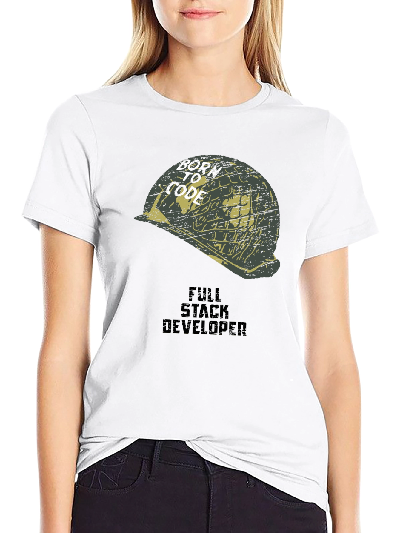 Born to Code Full Stack Developer Graphic T-Shirt