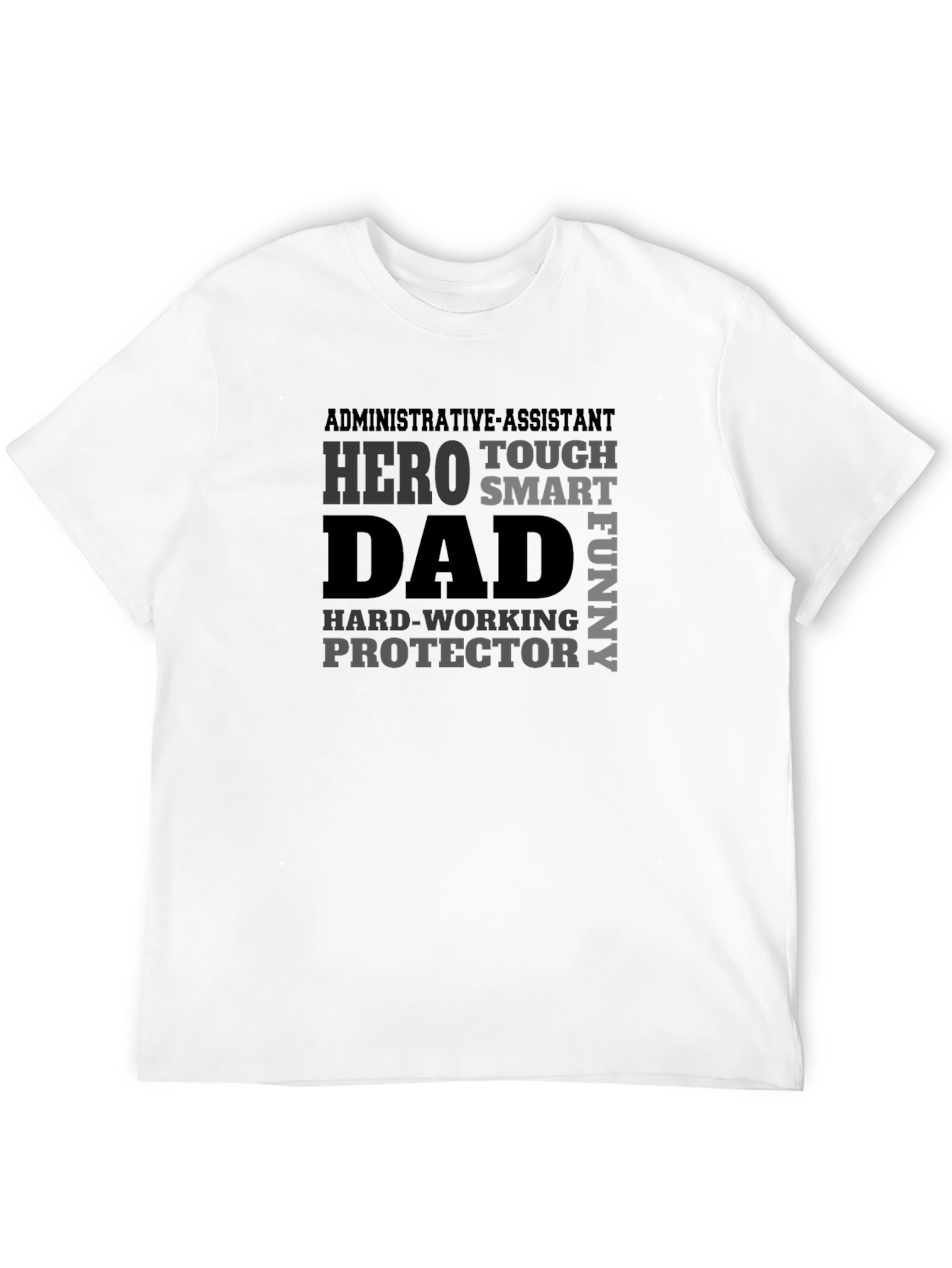 Dad Hero Graphic Print Black T-Shirt
