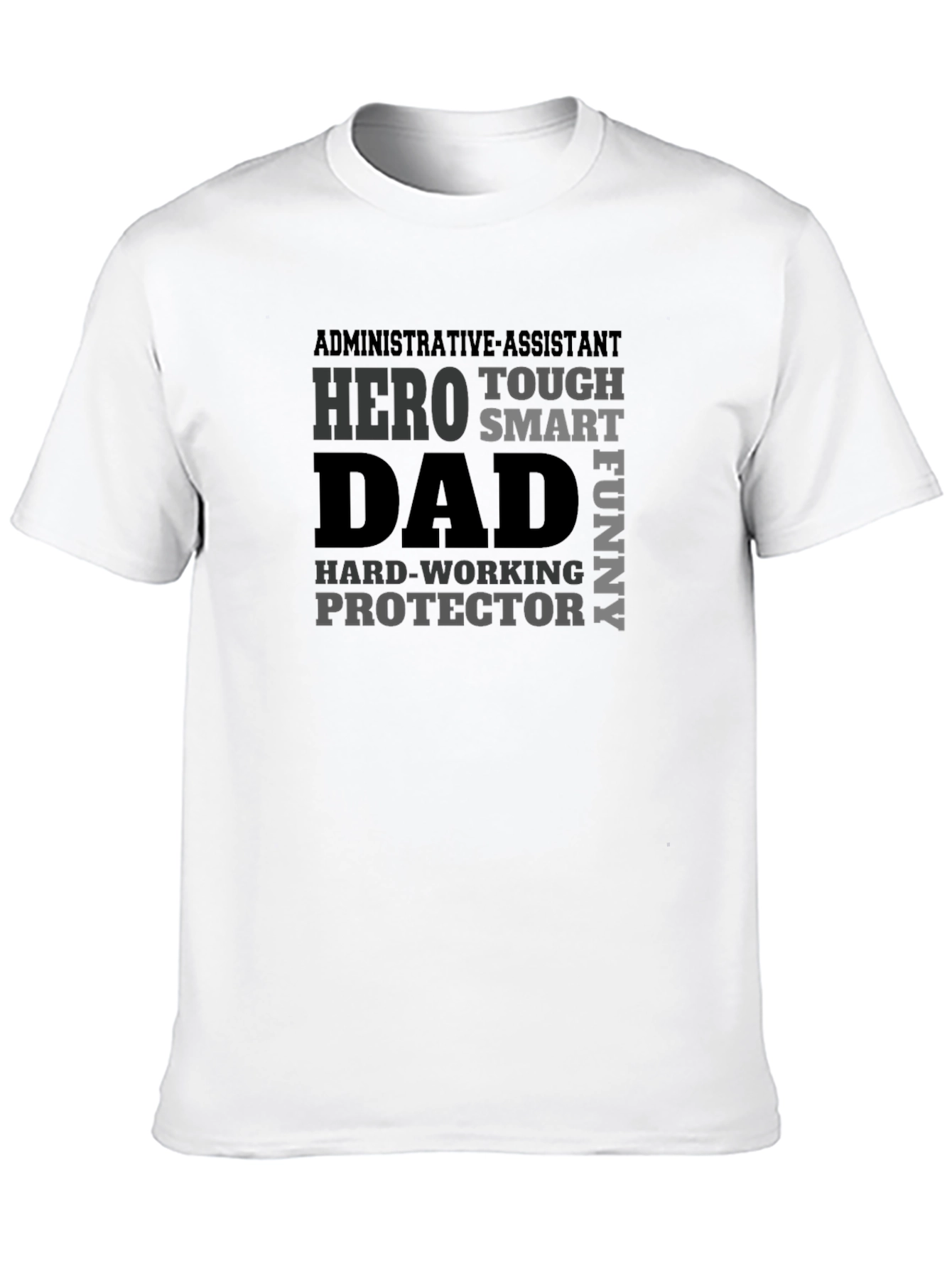 Dad Hero Graphic Print Black T-Shirt
