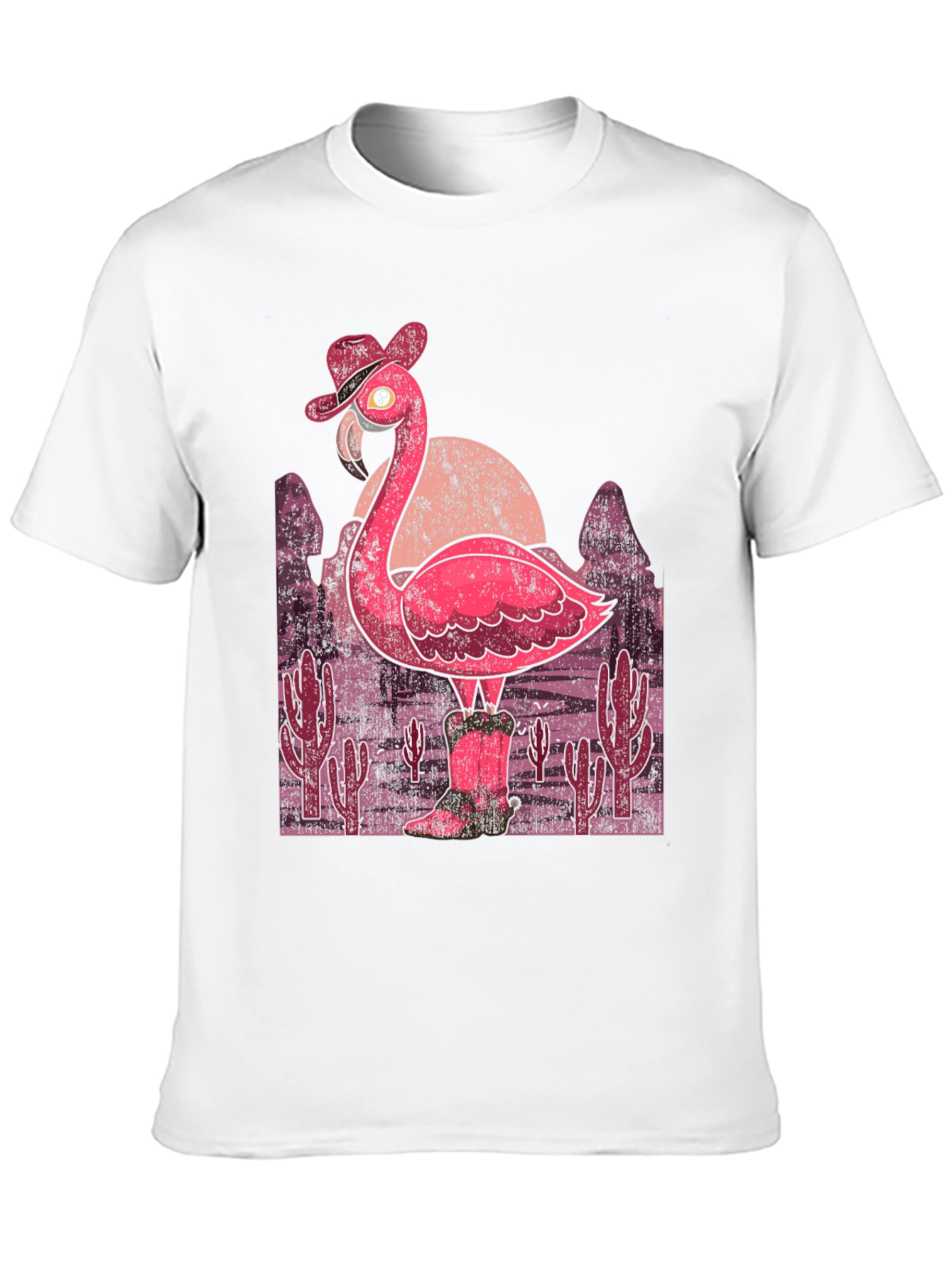 Cowboy Flamingo Graphic Tee