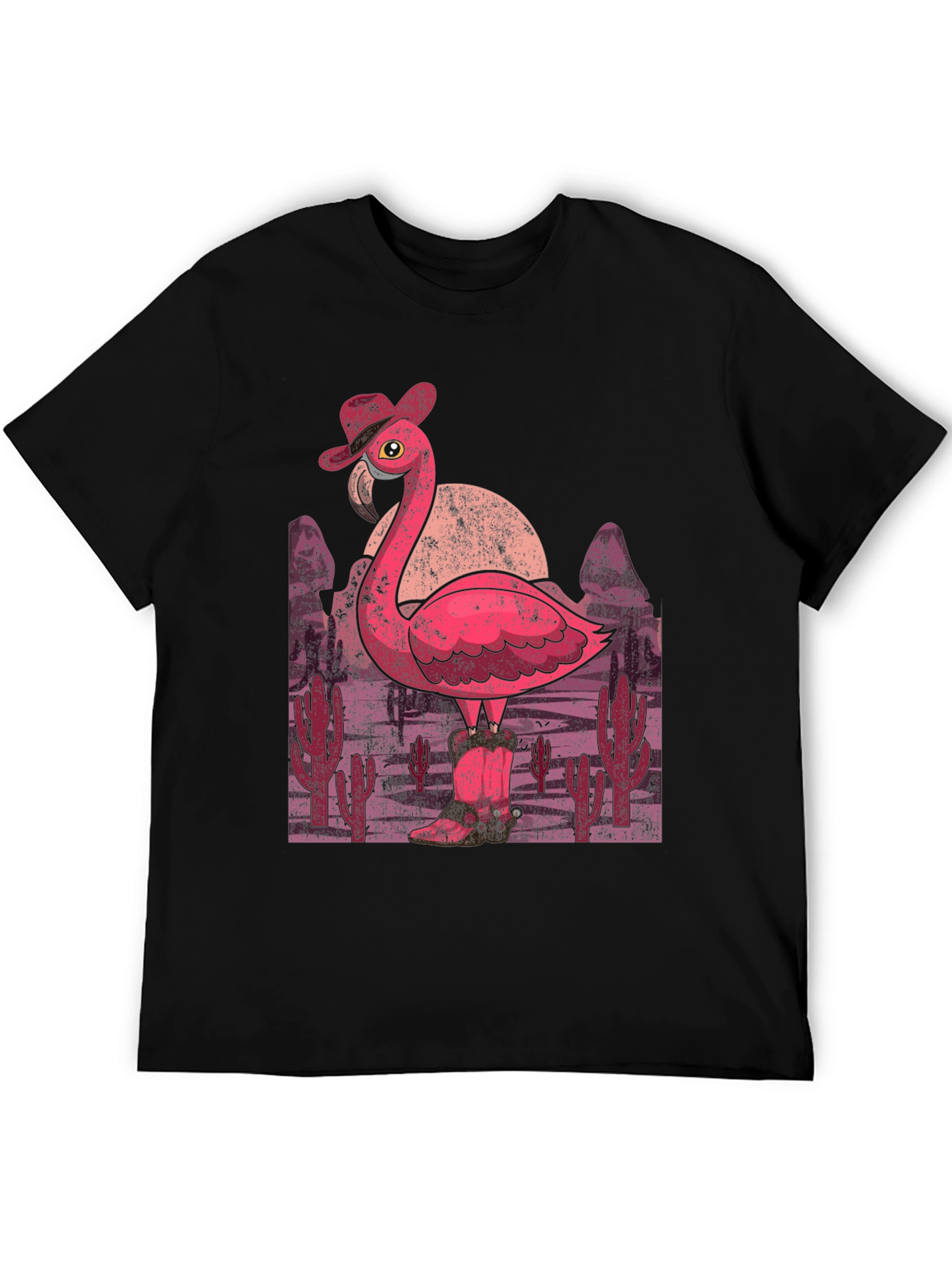 Cowboy Flamingo Graphic Tee