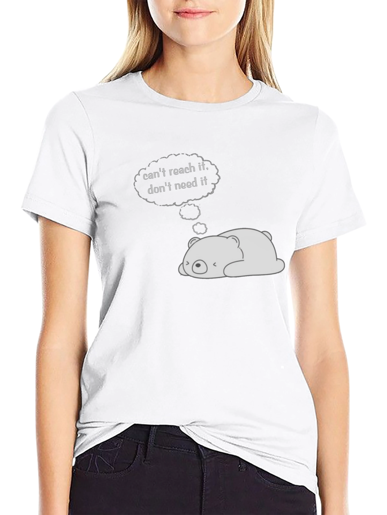 Lazy Bear Graphic Tee - Black Cotton Comfort