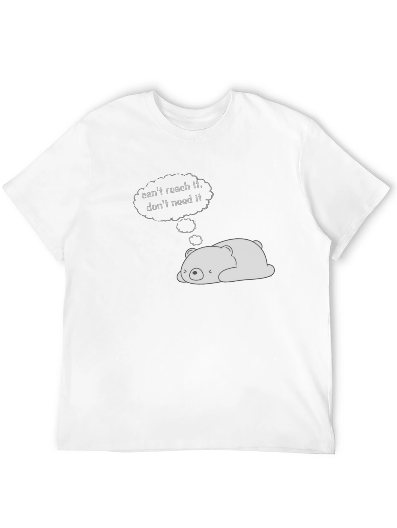Lazy Bear Graphic Tee - Black Cotton Comfort