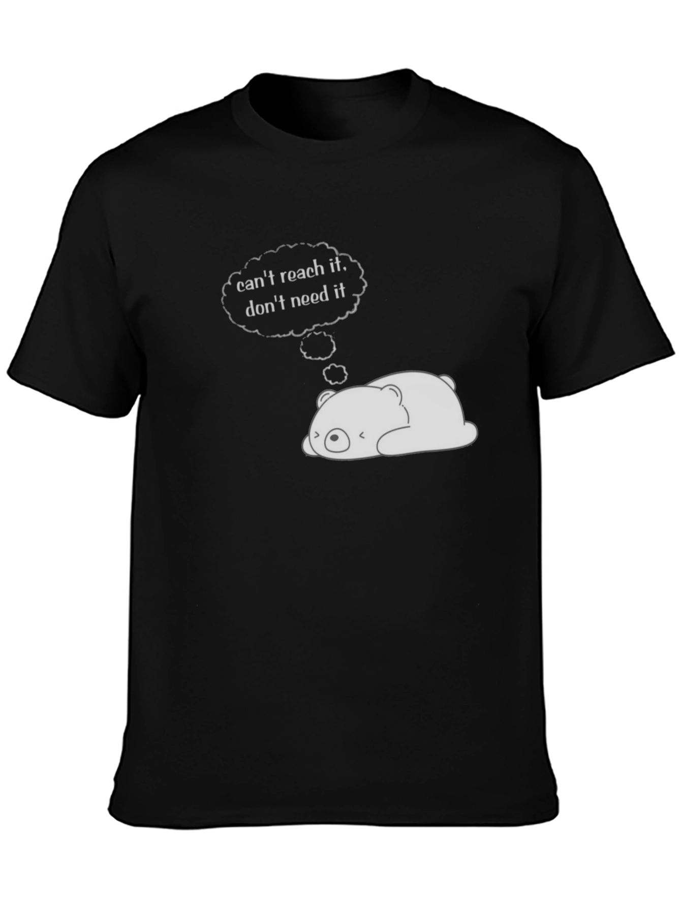 Lazy Bear Graphic Tee - Black Cotton Comfort