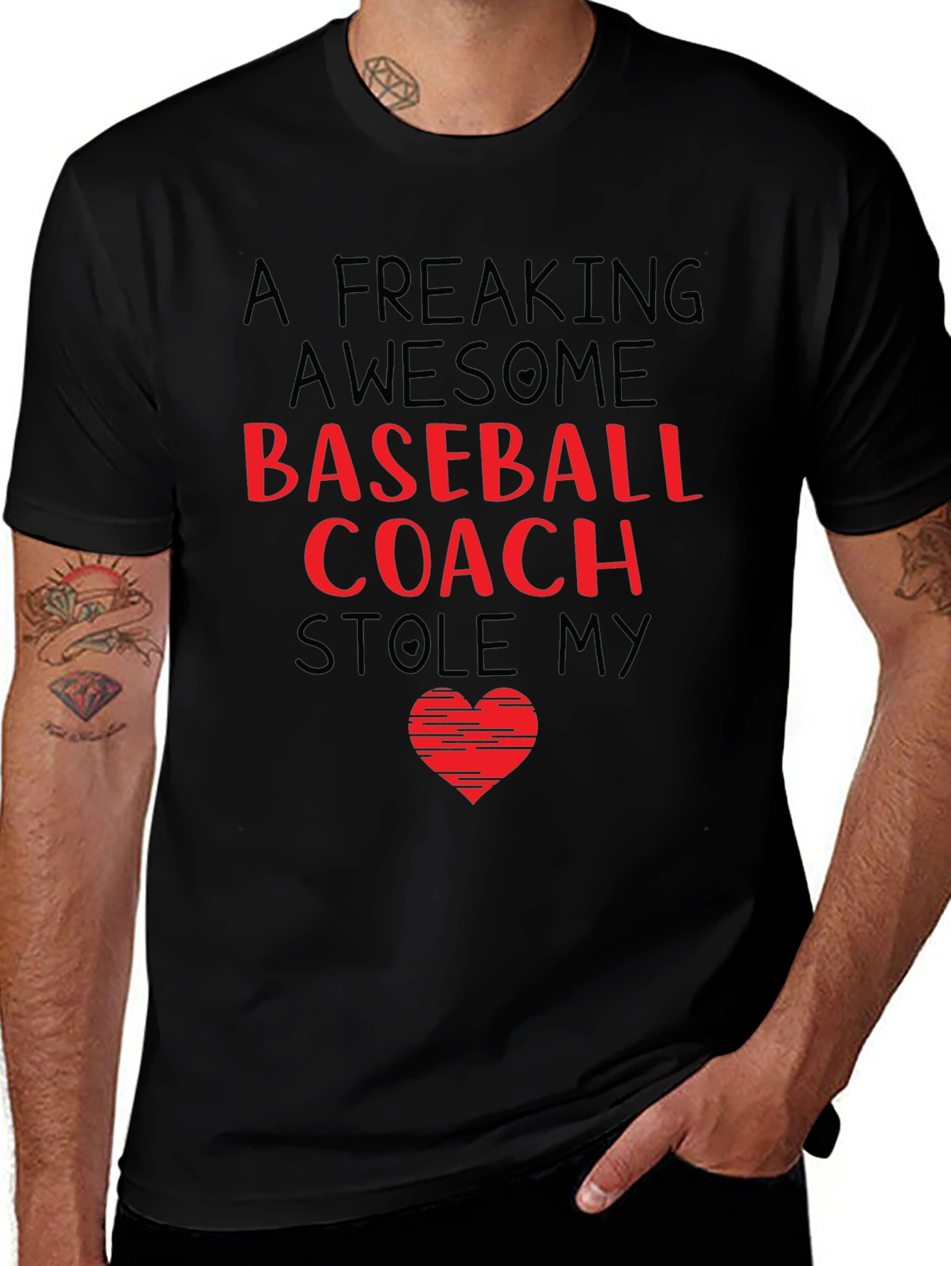 Awesome Baseball Coach Stole My Heart T-Shirt