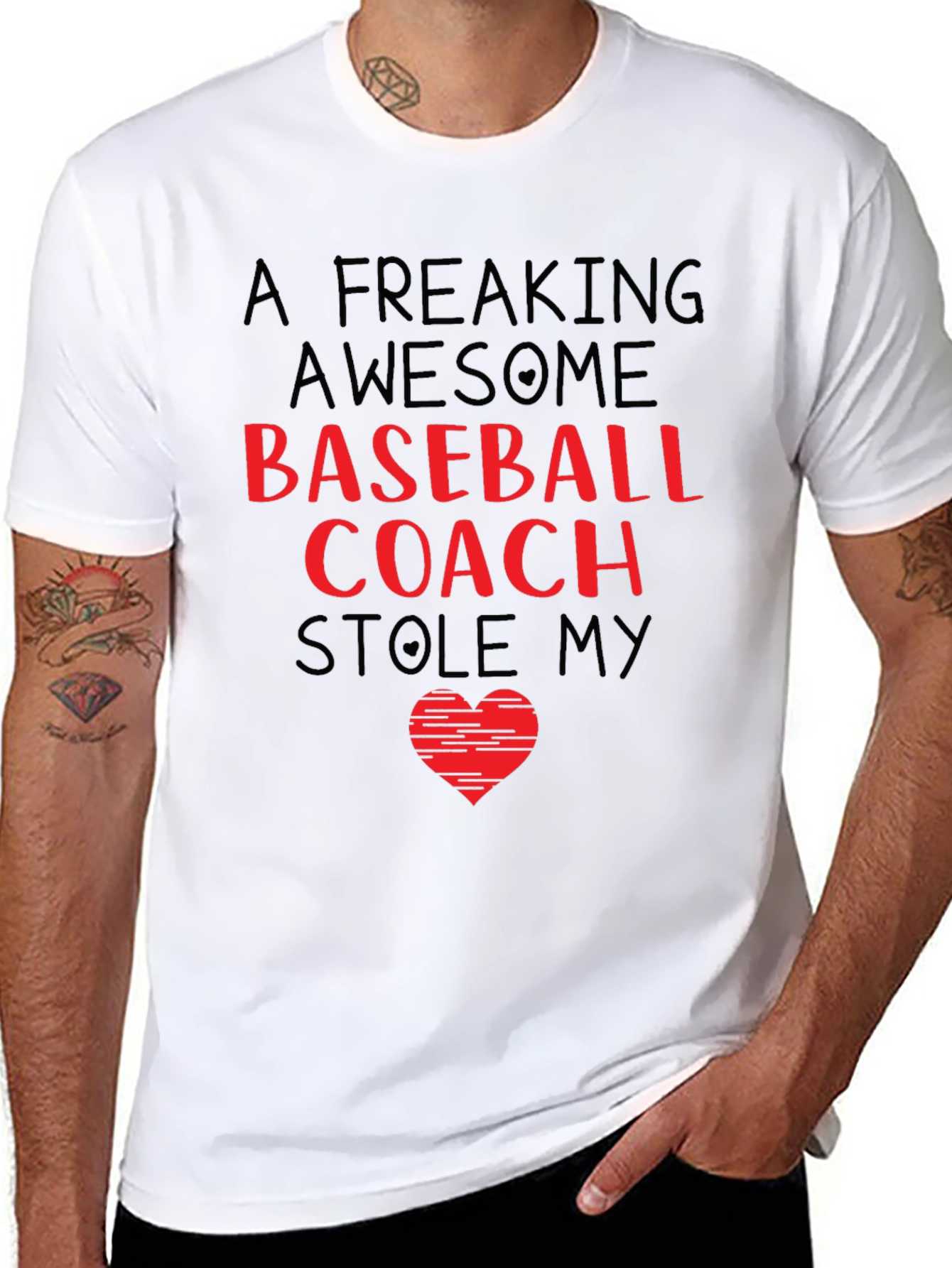 Awesome Baseball Coach Stole My Heart T-Shirt