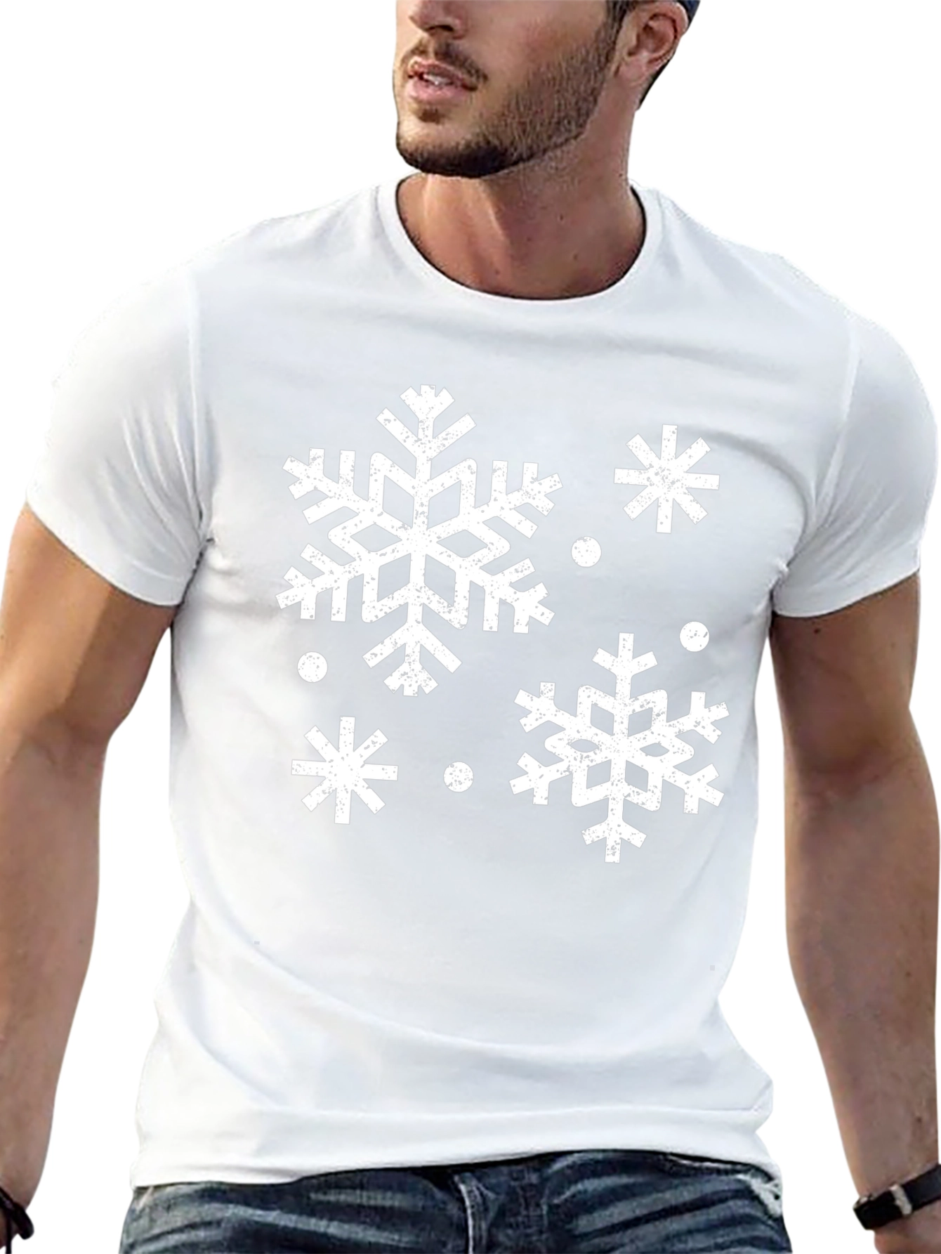 Snowflake Graphic Tee - Winter Holiday T-Shirt