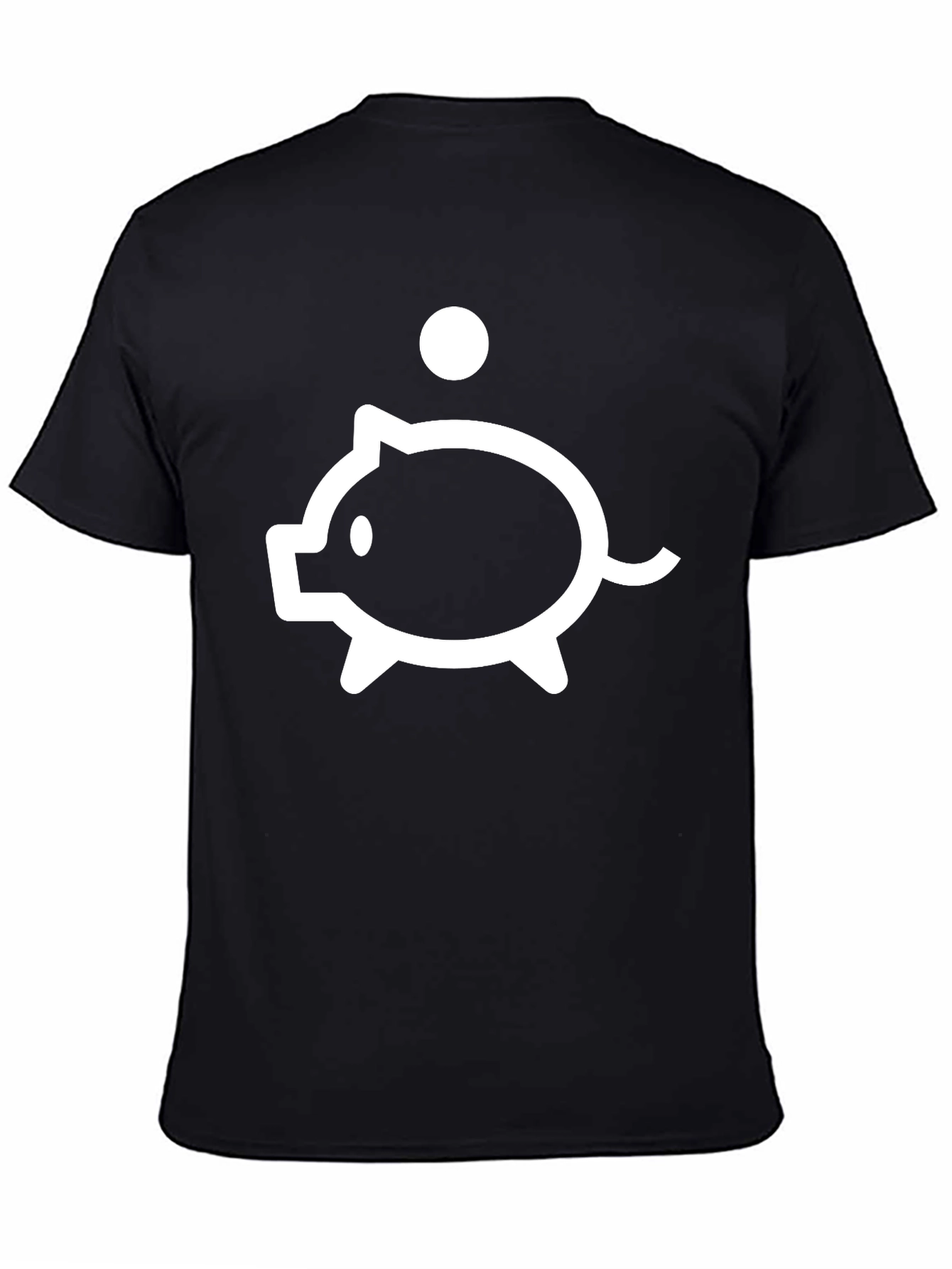 Piggy Bank Graphic Tee - Black