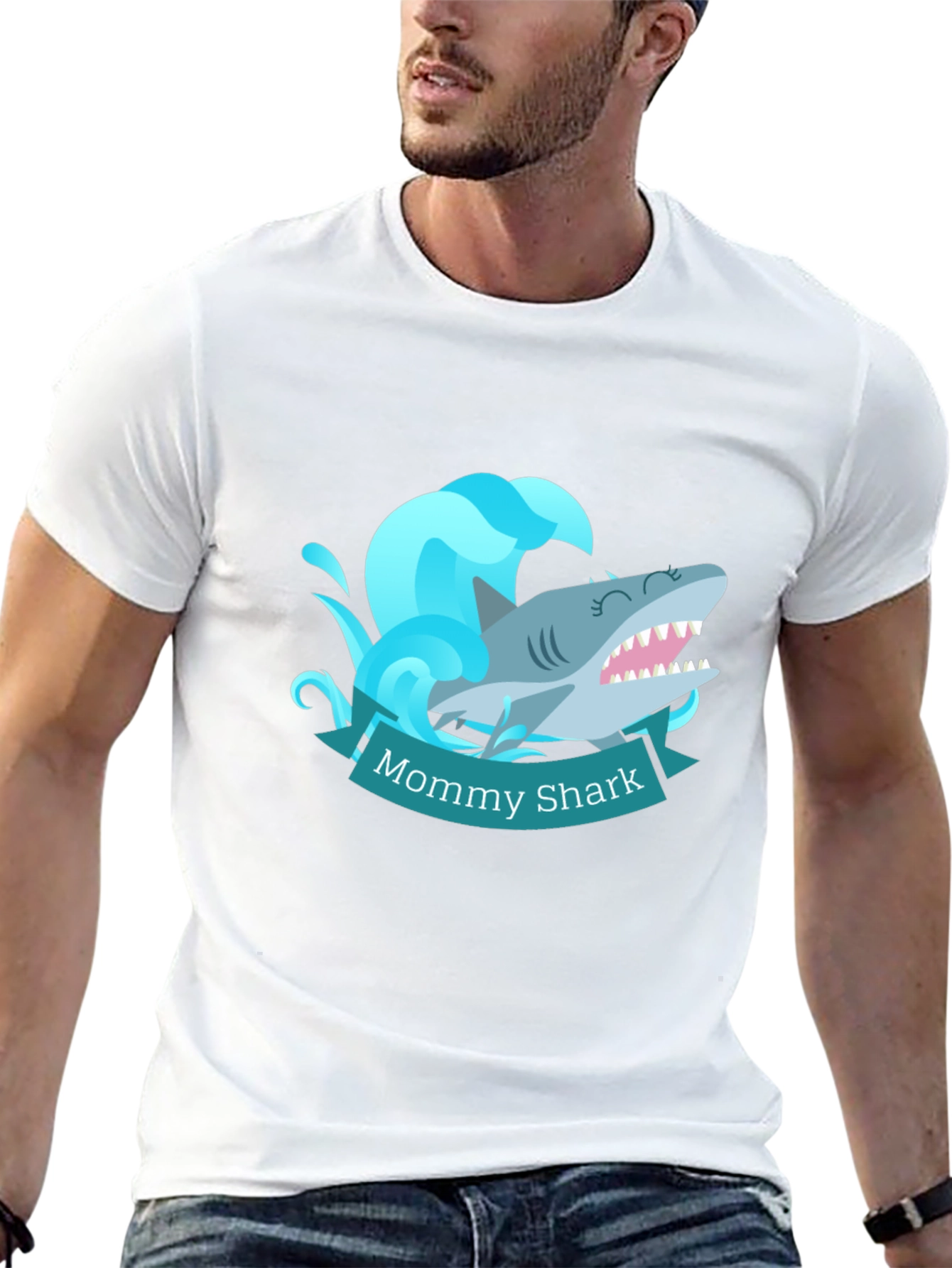 Mommy Shark T-Shirt - Cute Cartoon Ocean Tee
