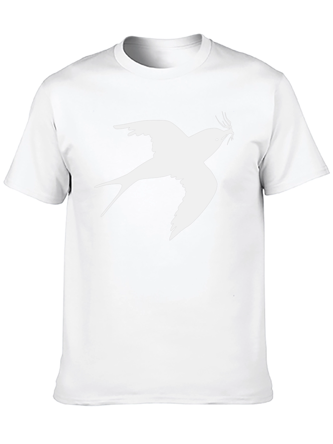 Swallow Print Mens Black T-Shirt