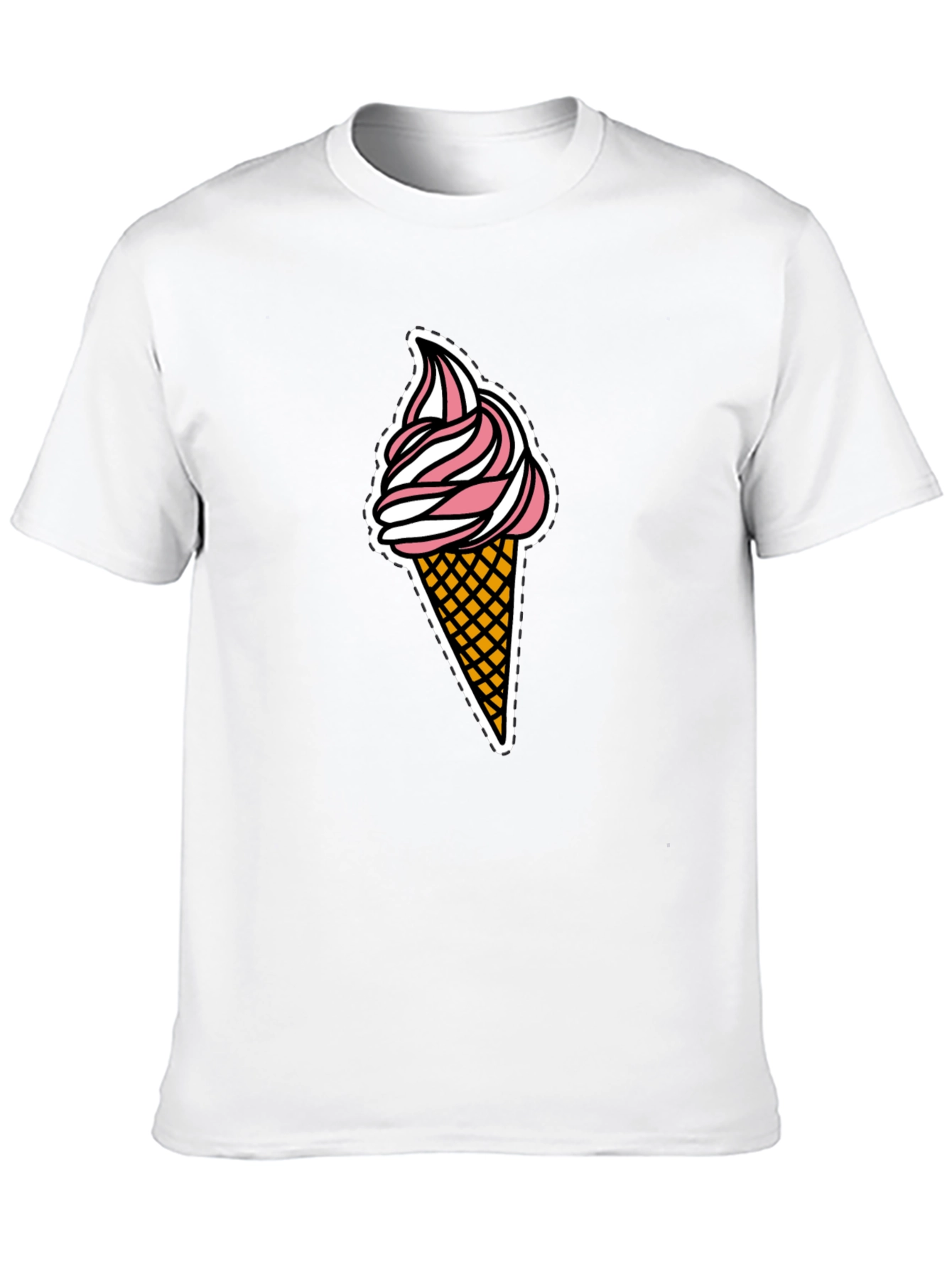 Ice Cream Graphic T-Shirt - Black