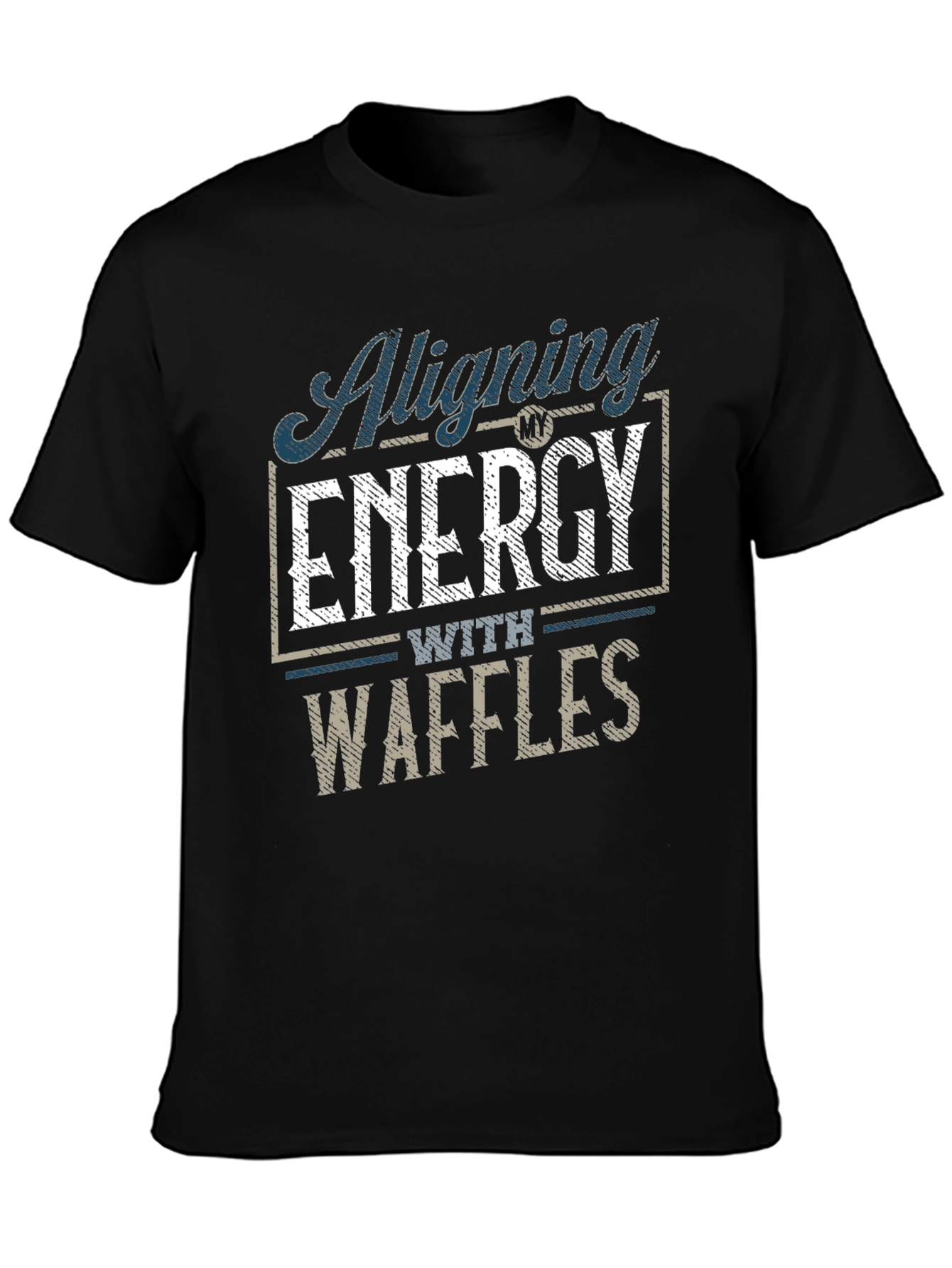 Aligning Energy with Waffles Mens T-Shirt