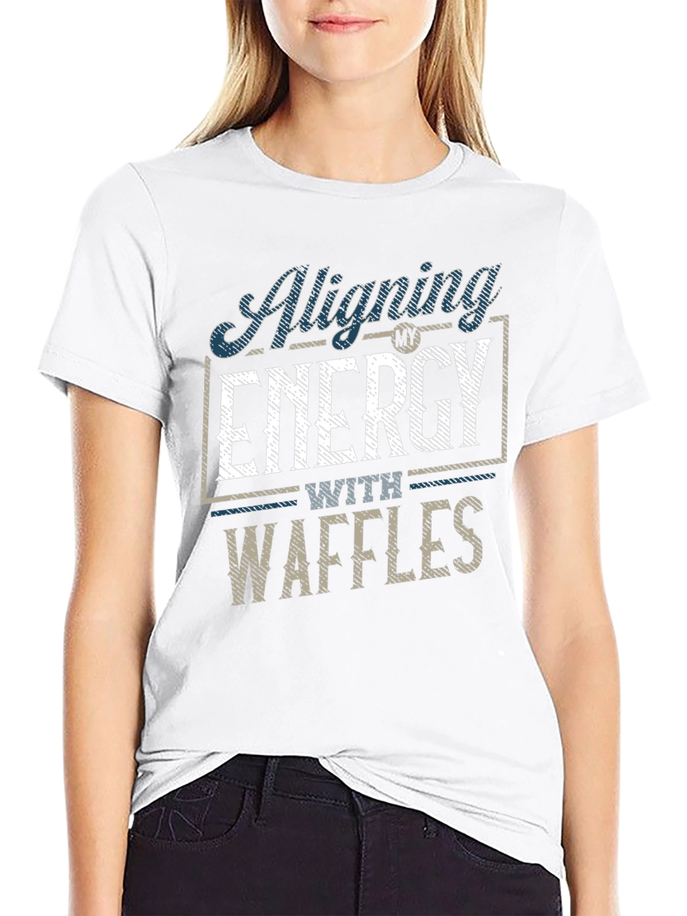 Aligning Energy with Waffles Mens T-Shirt