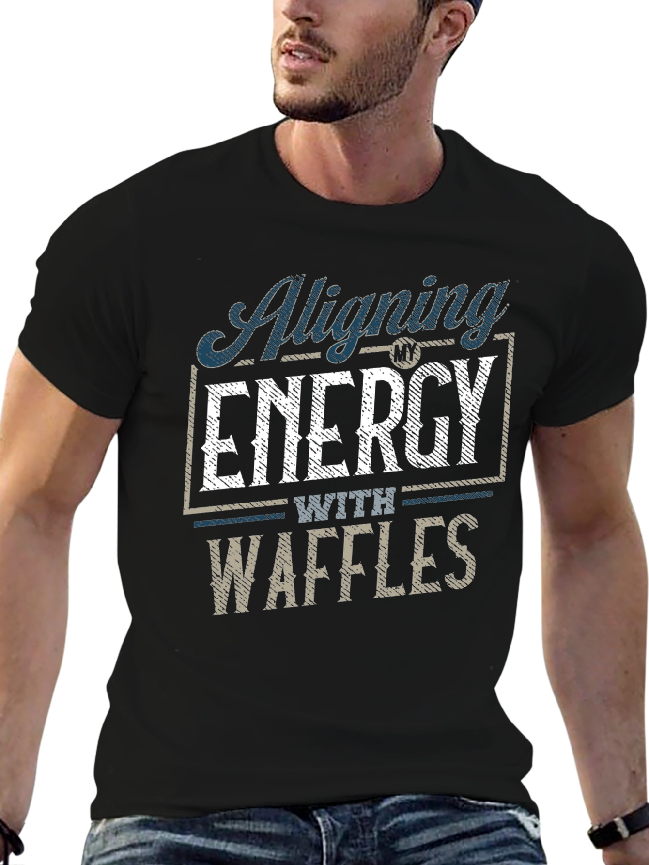 Aligning Energy with Waffles Mens T-Shirt