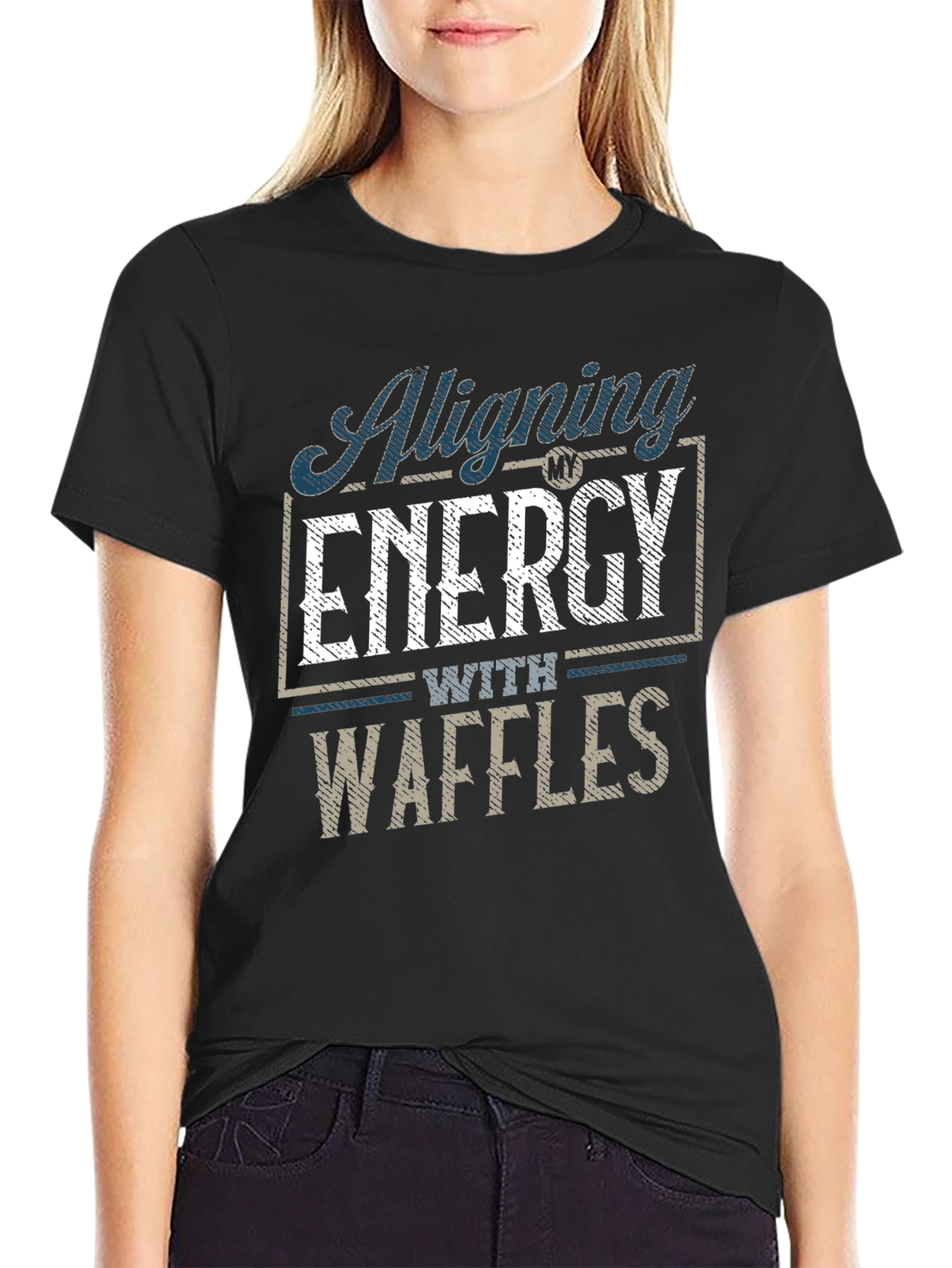 Aligning Energy with Waffles Mens T-Shirt